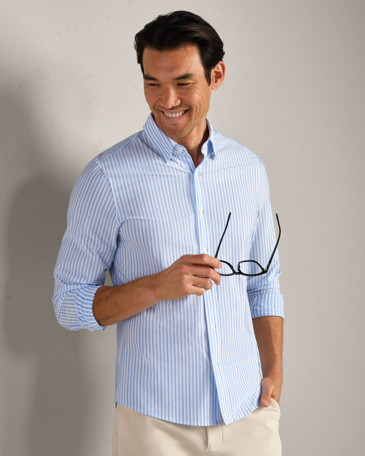 Light Blue/White Vintage Stripe - Front