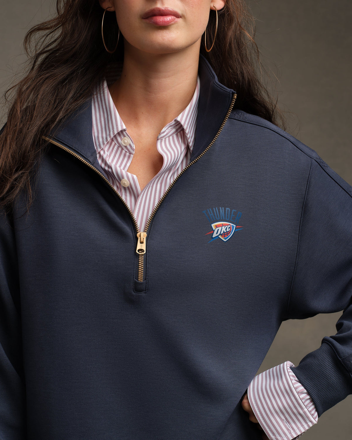 [NBA team=Oklahoma City Thunder] Navy Blue:Oklahoma City Thunder - Back