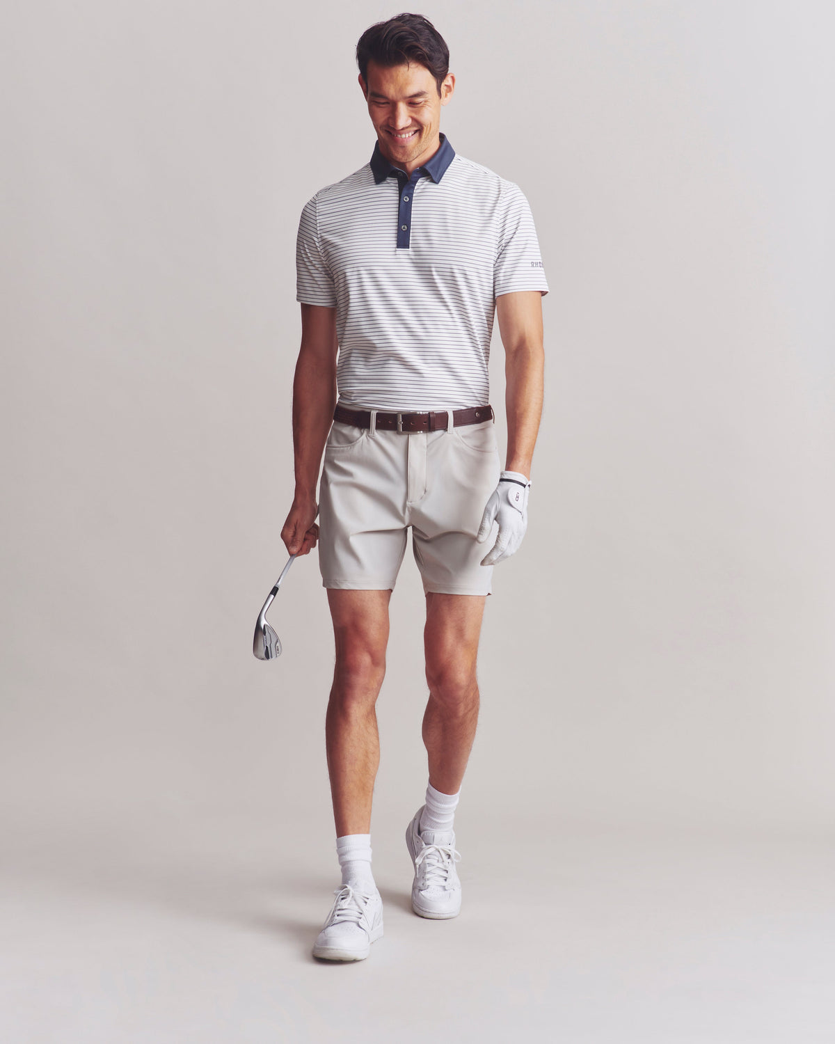 Bright White/True Navy Stripe