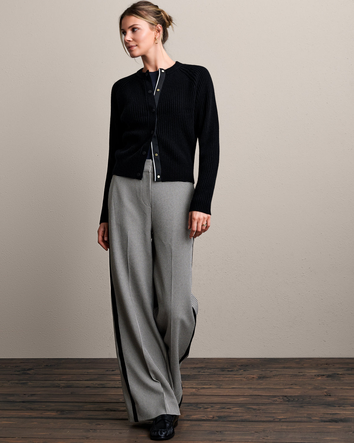 Pure Black Gingham