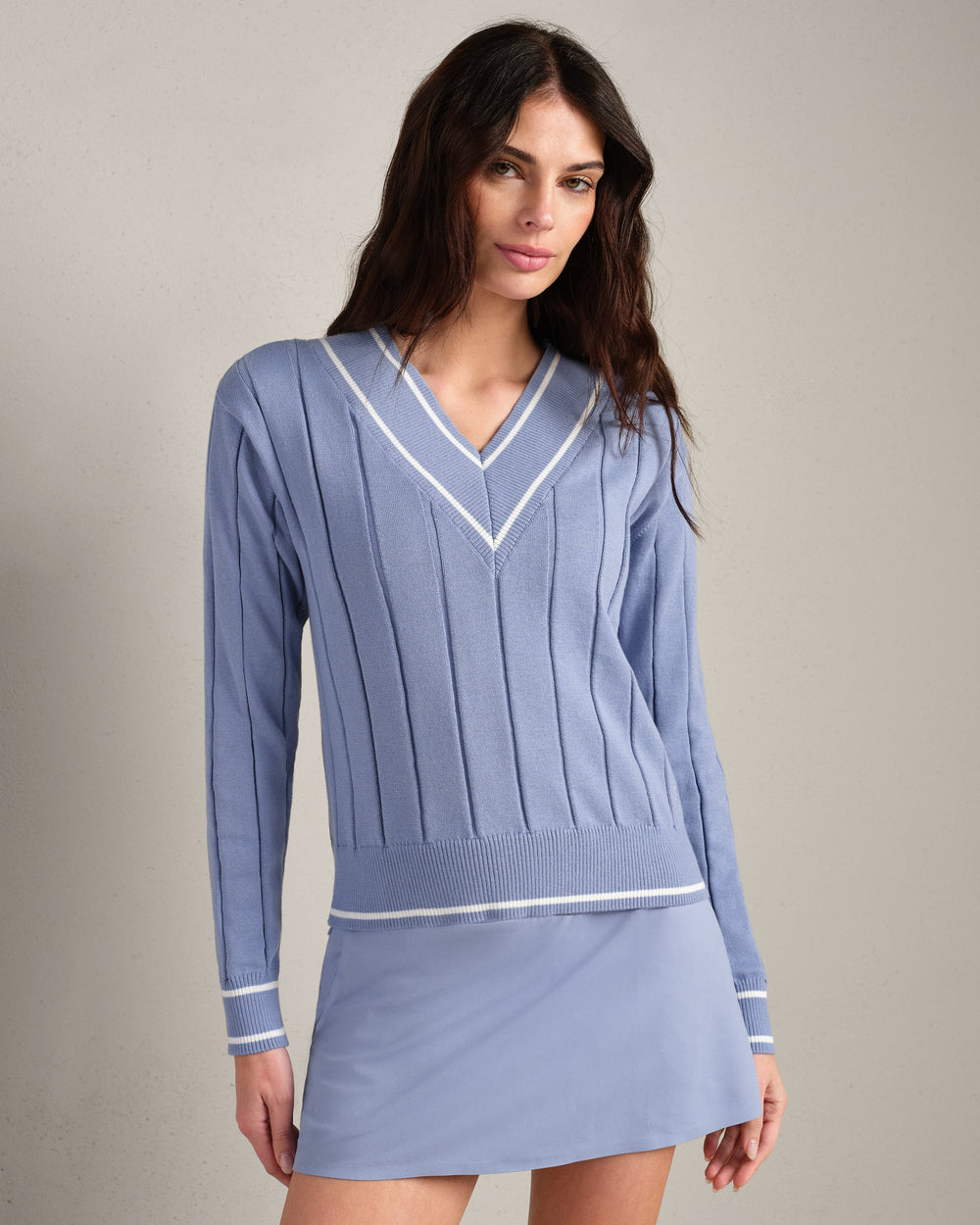 Varsity Cable Knit Sweater