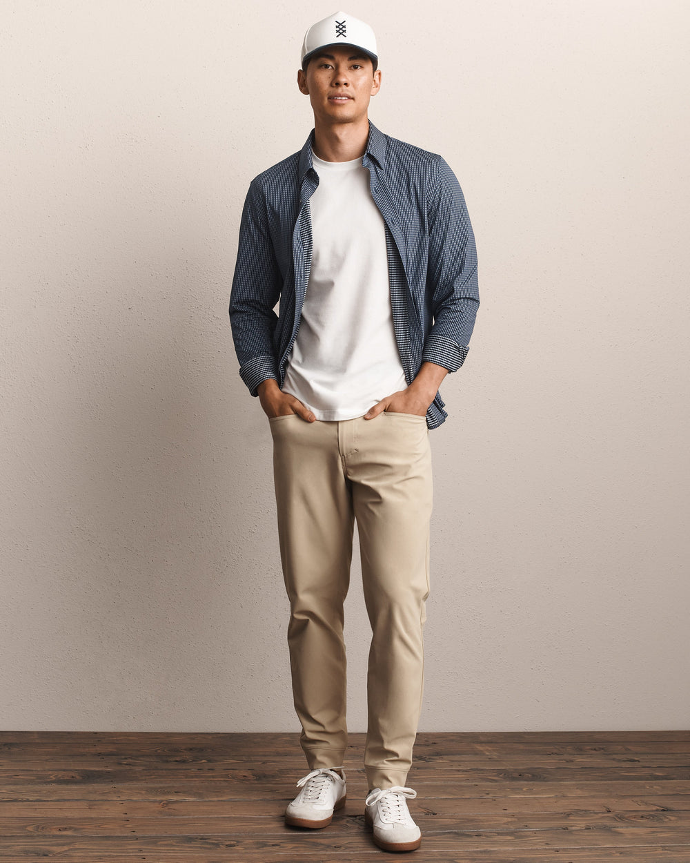 Navy/Gray Gingham - Back