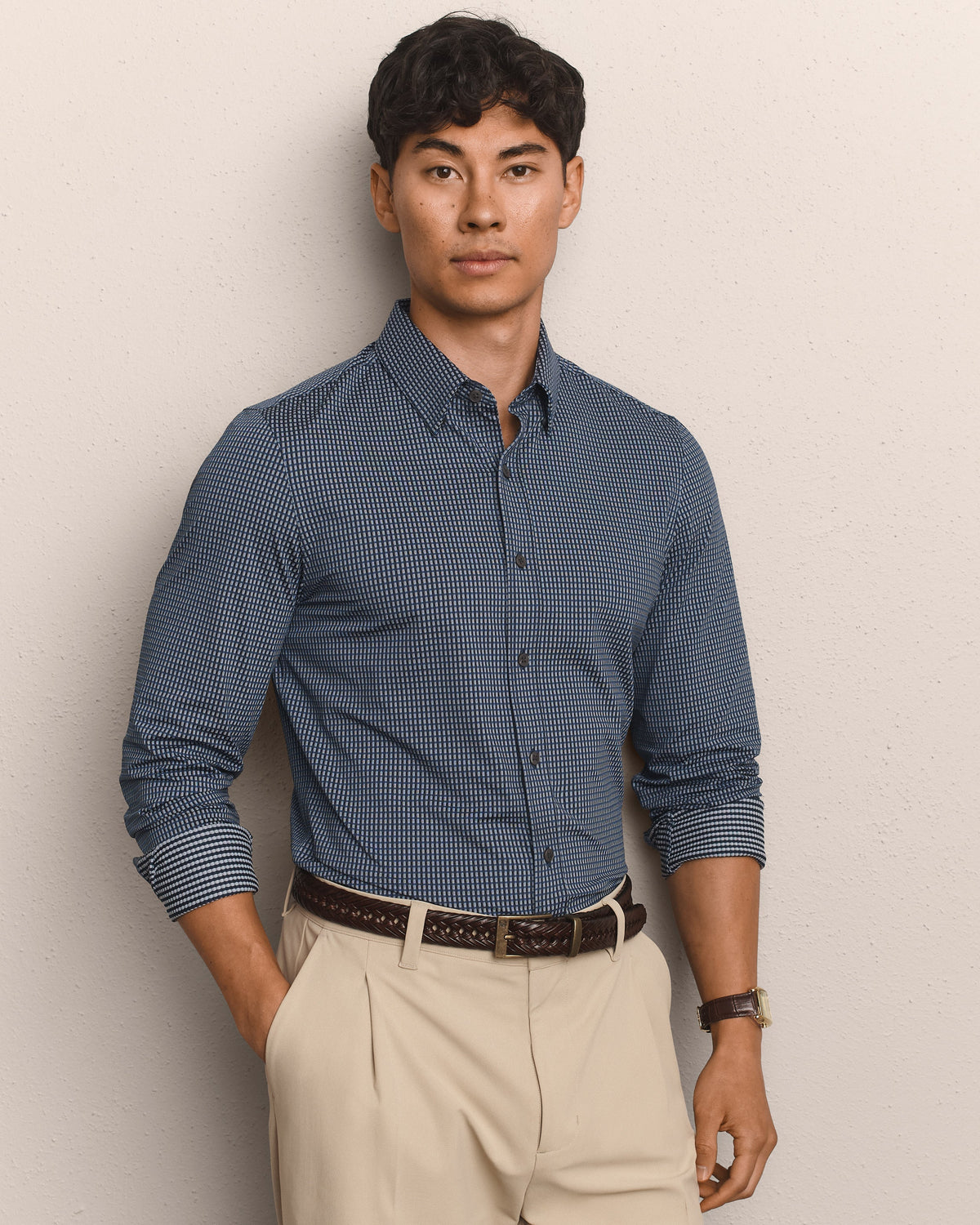 Navy/Gray Gingham - Front