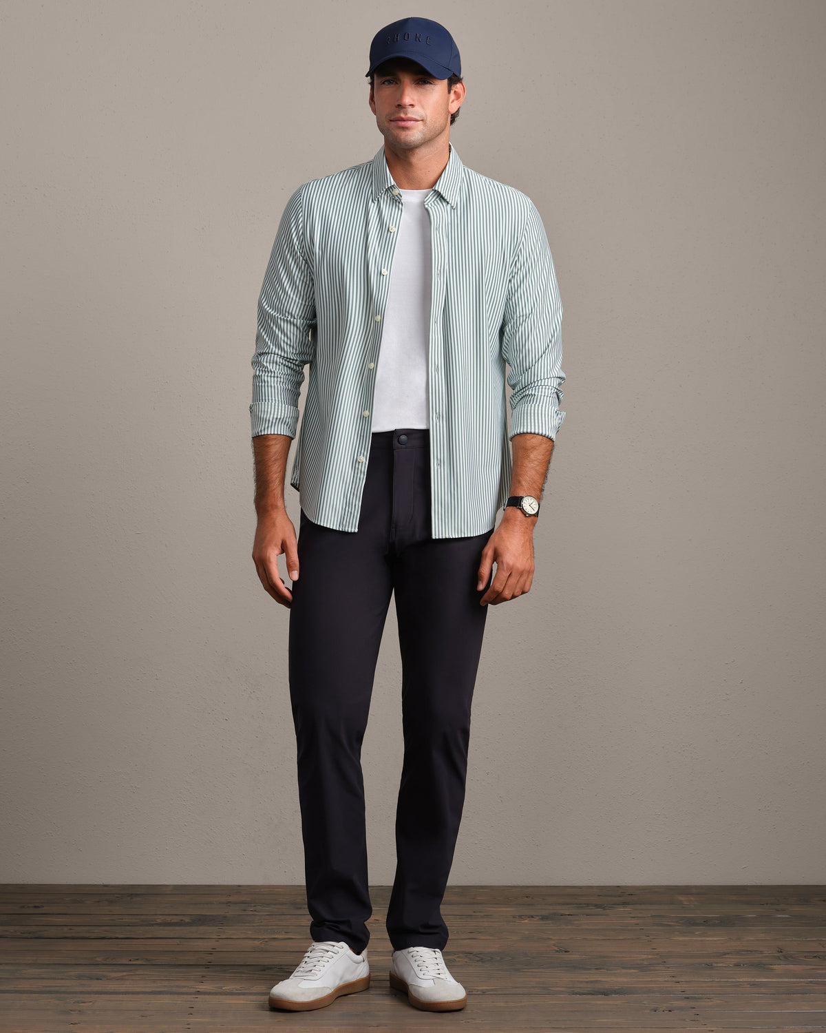 Fern Green Ticking Stripe - Back