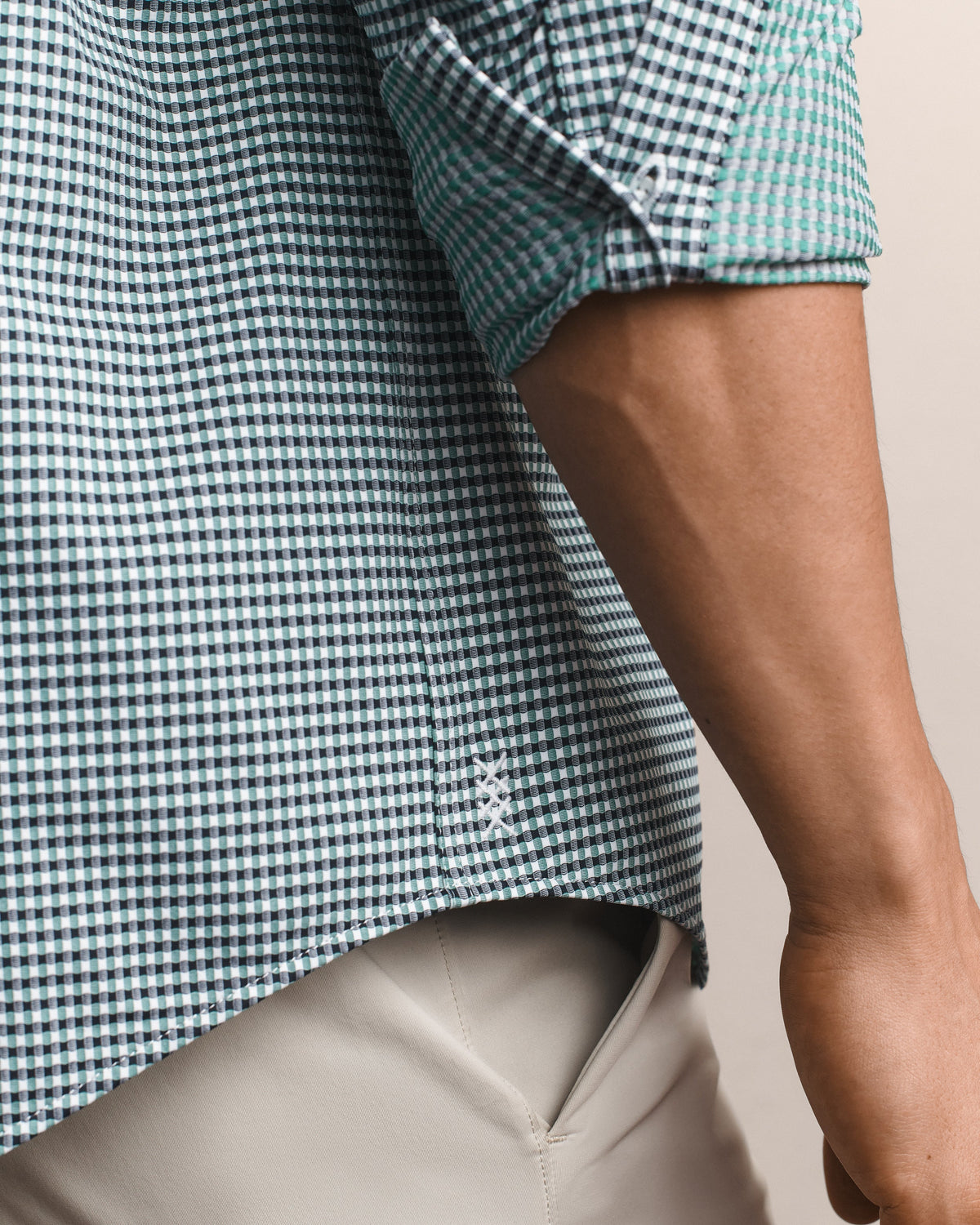 Fern Green/Navy Gingham