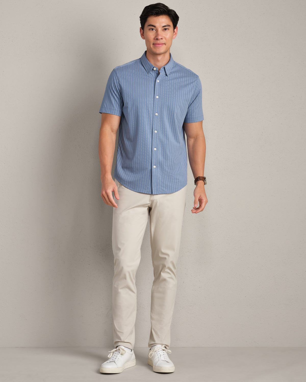 Shale Blue Washed Stripe - Back