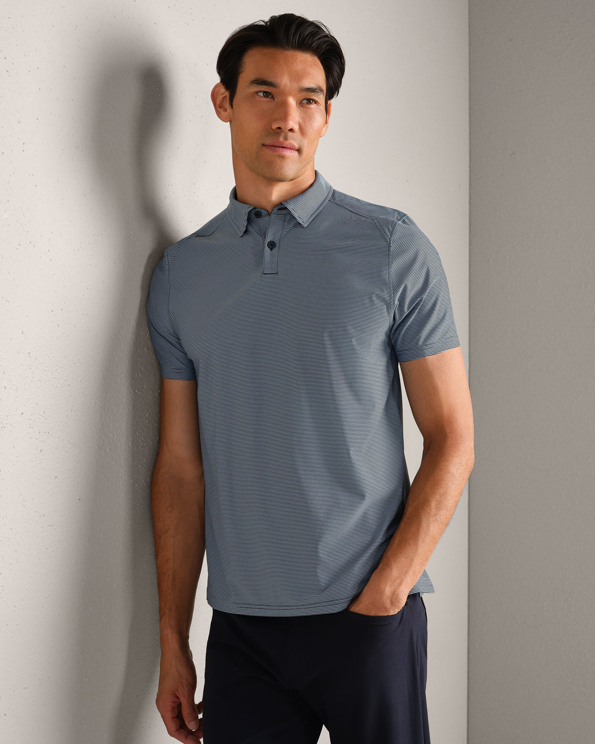 Navy/Light Blue Stripe - Front
