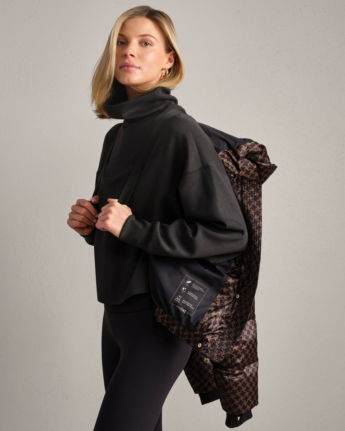 Chestnut Brown Houndstooth