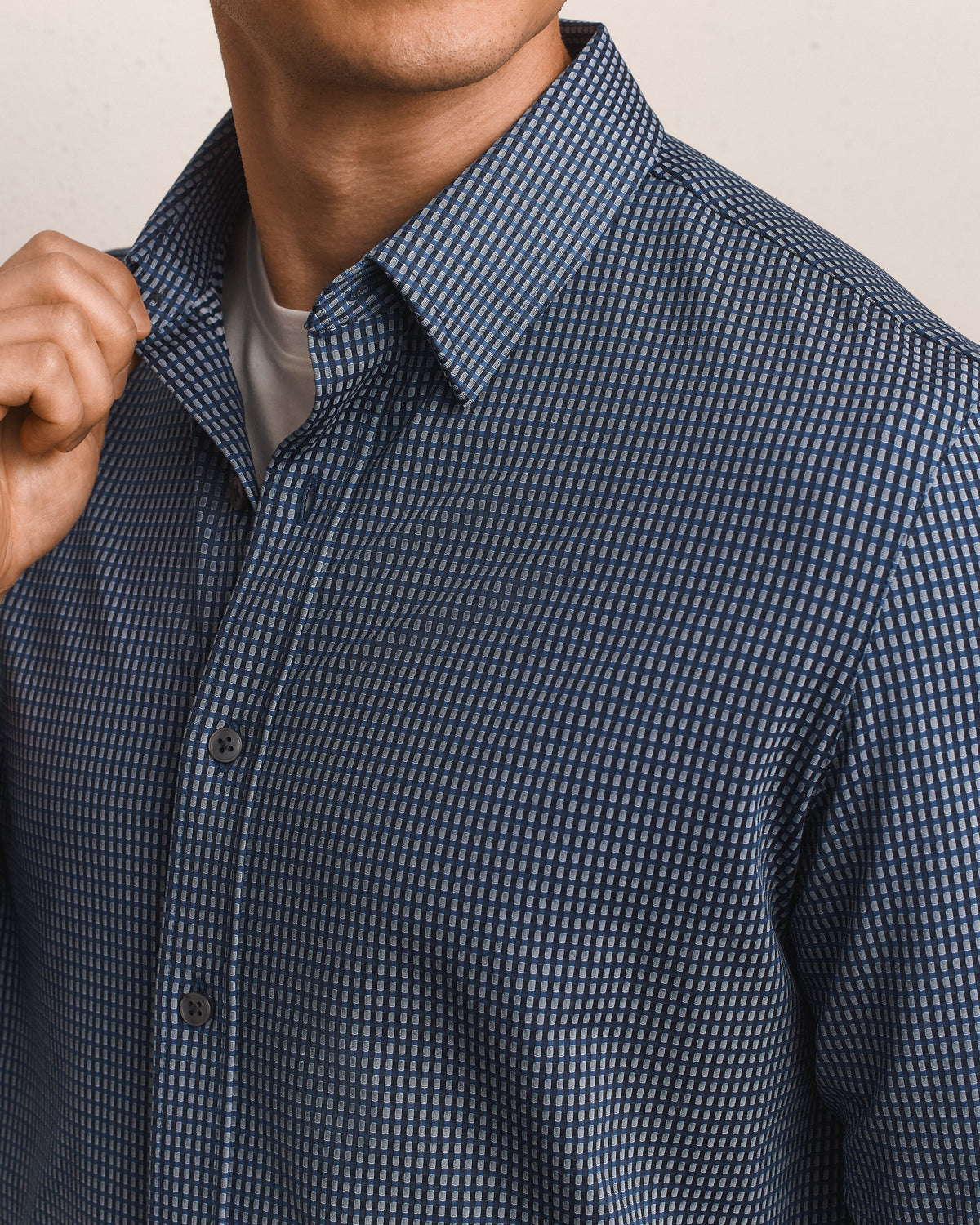 Navy/Gray Gingham