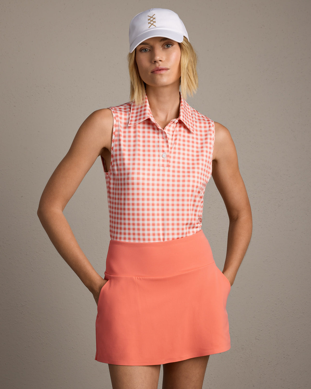 Coral Gingham - Back