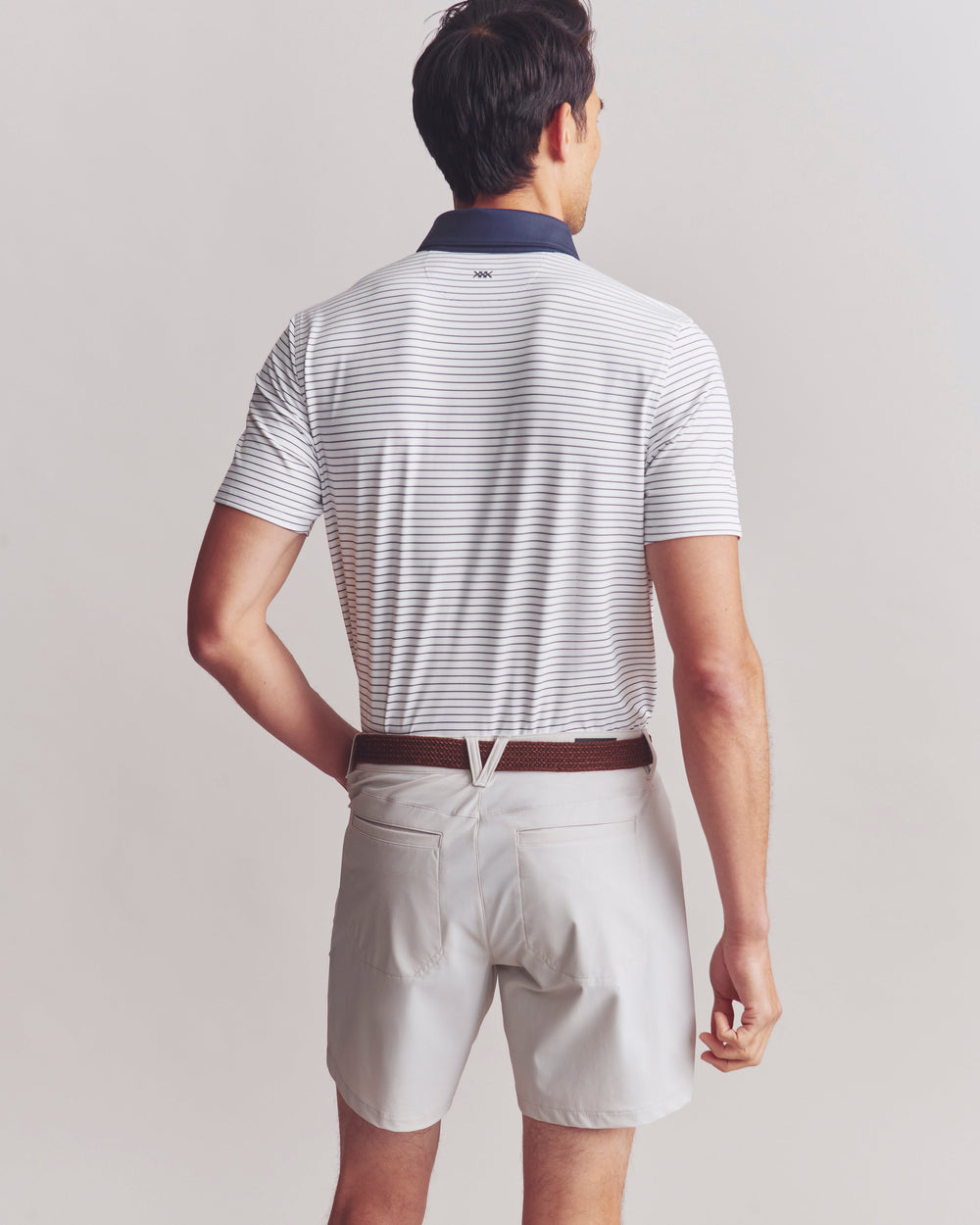 Bright White/True Navy Stripe - Back