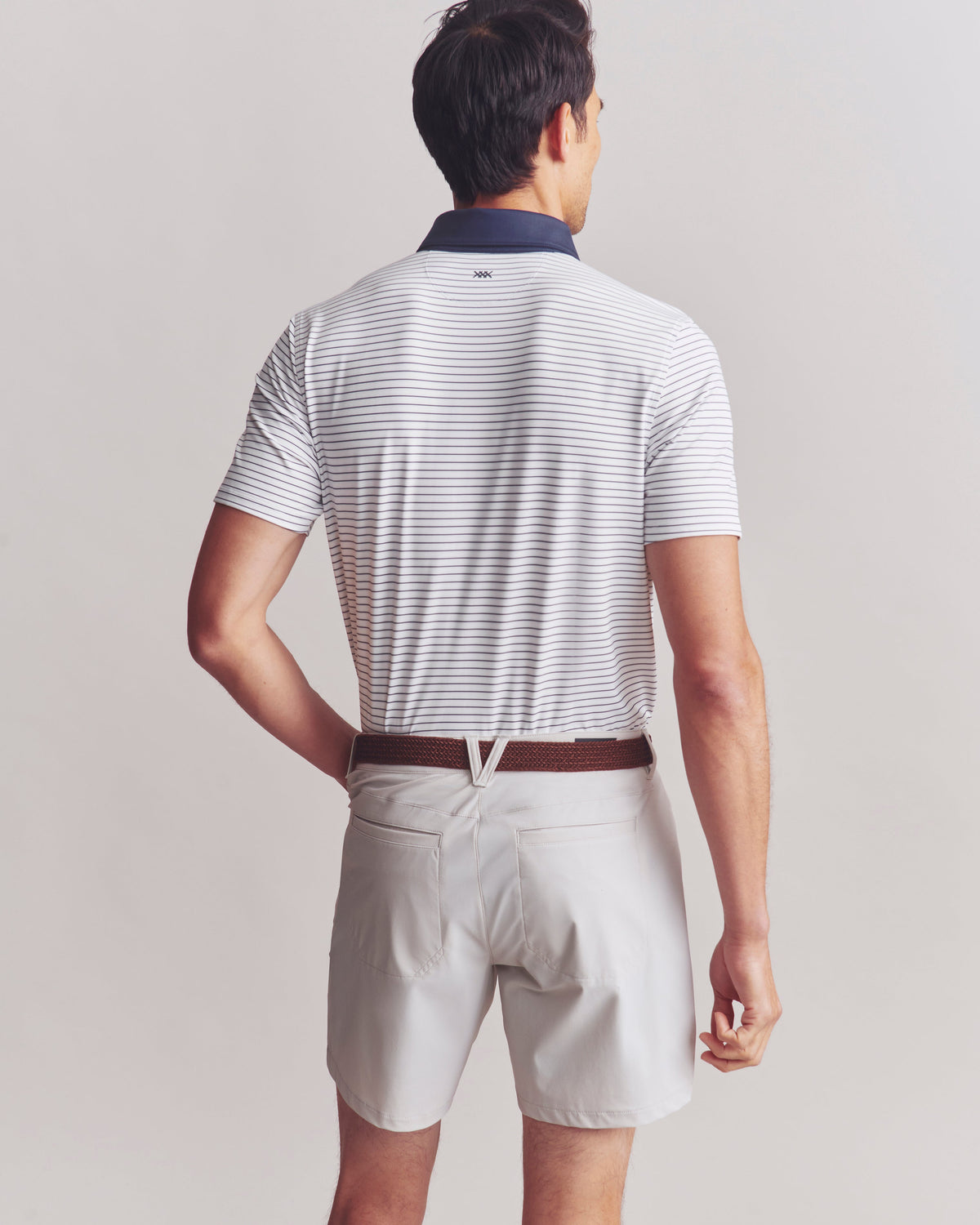 Bright White/True Navy Stripe - Back