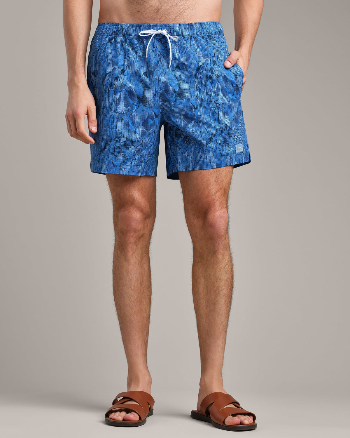 Electric Blue Texture Print - Front
