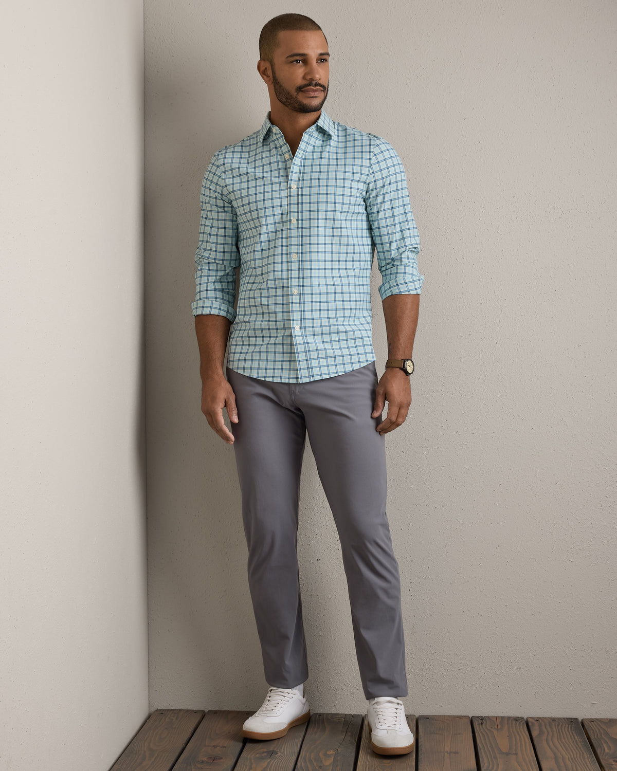 Cool Mint Plaid - Back
