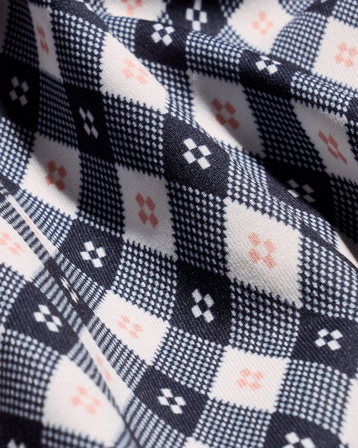 Navy Blue Retro Diamond