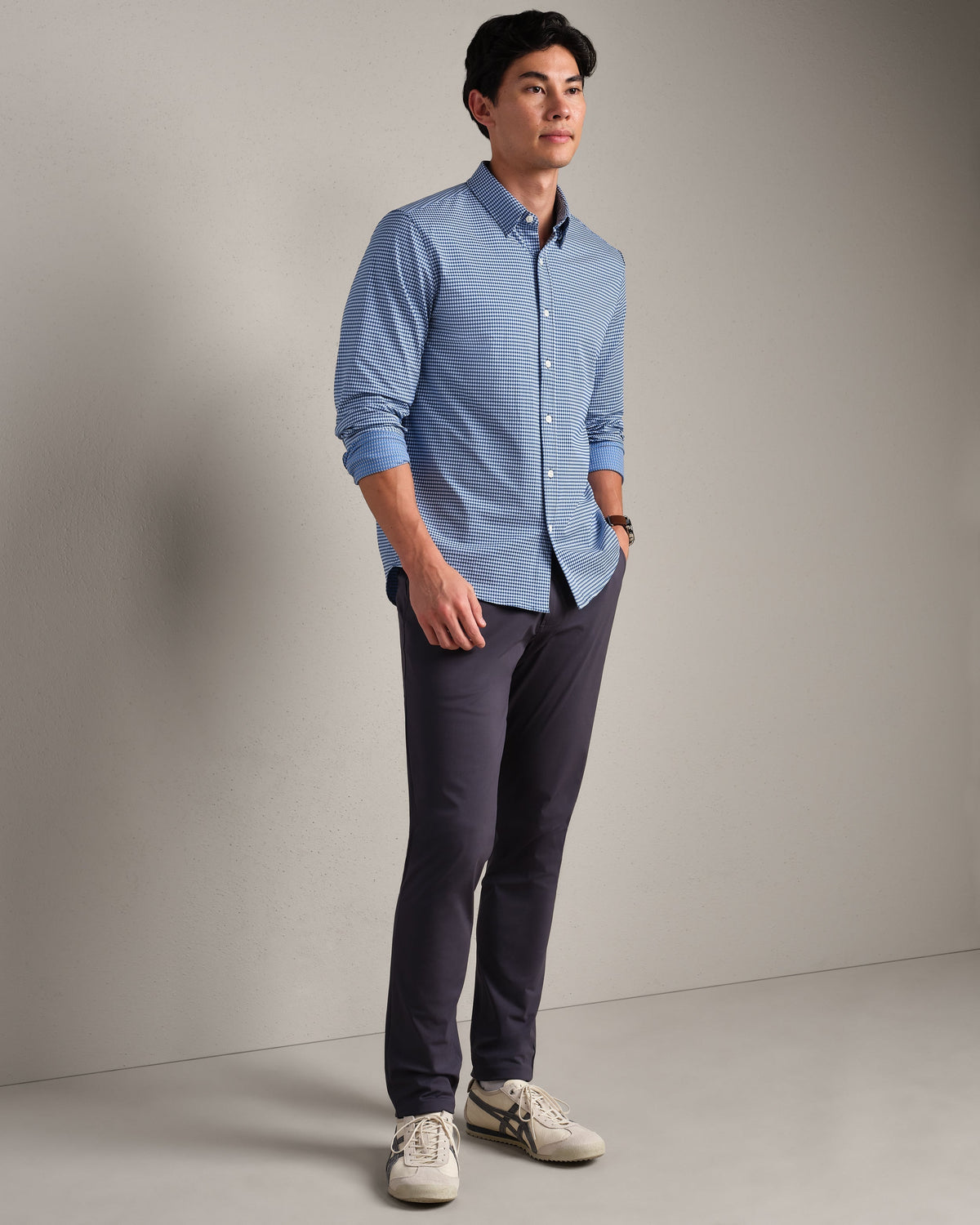 Navy Gingham - Back
