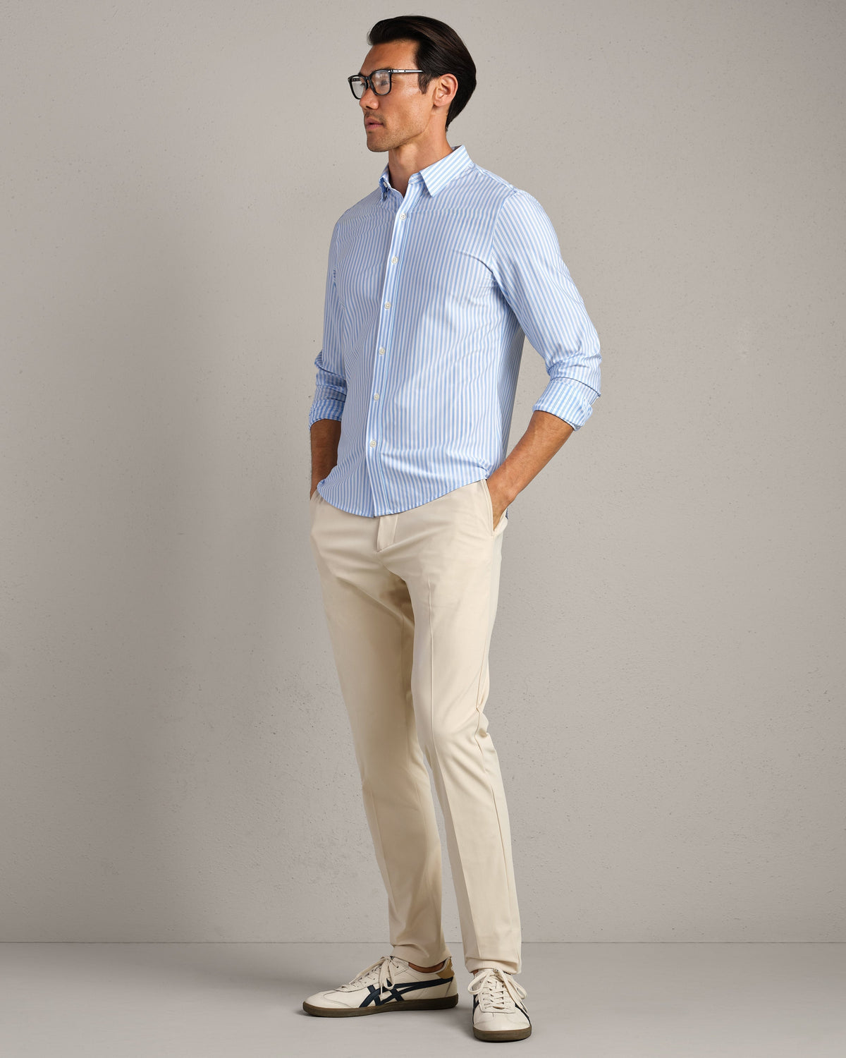 Light Blue/White Vintage Stripe - Back