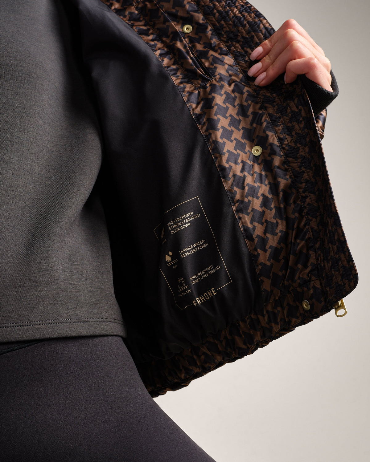 Chestnut Brown Houndstooth