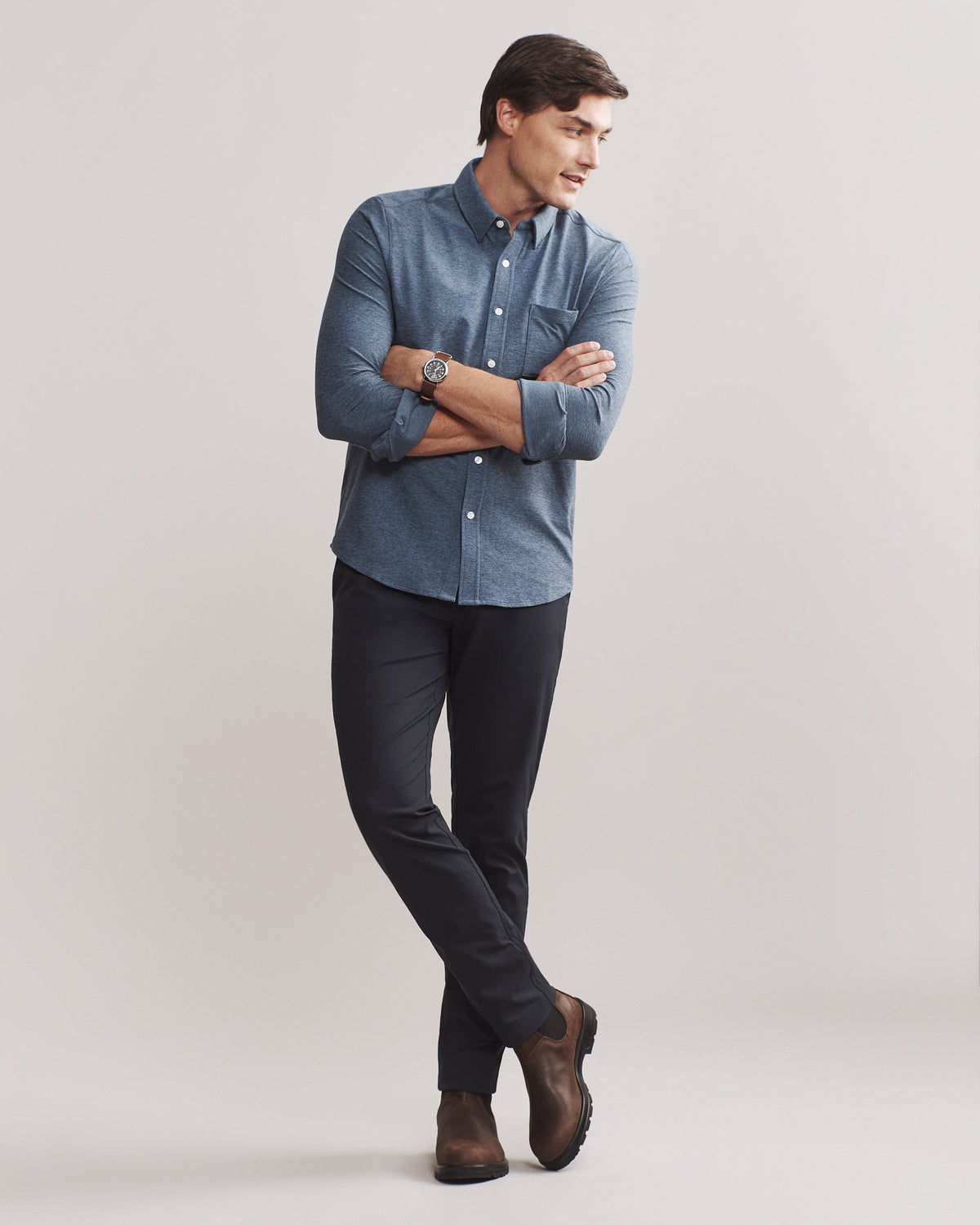 Vintage Indigo/Slate Blue Heather - Back