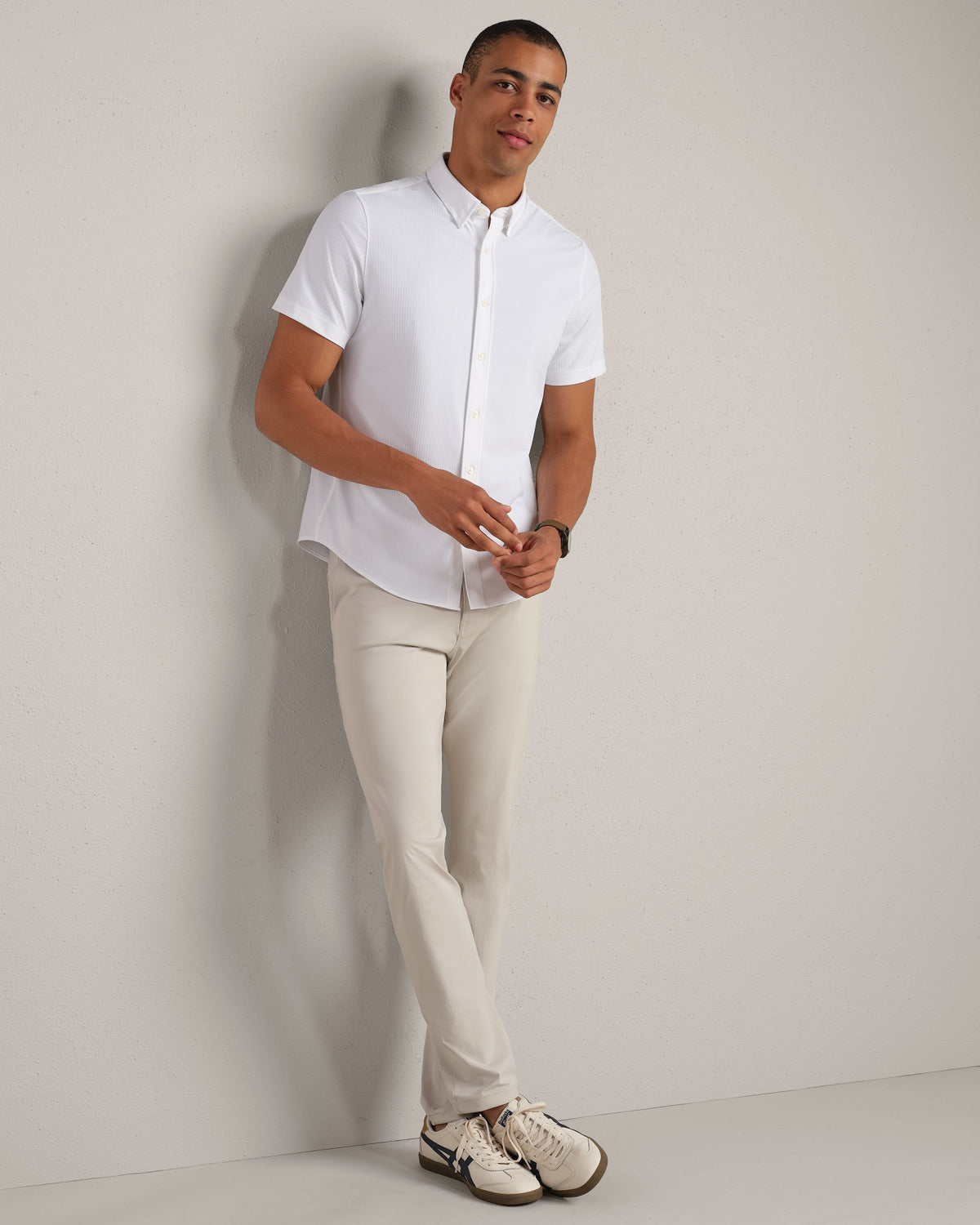 White Wavy Stripe - Back