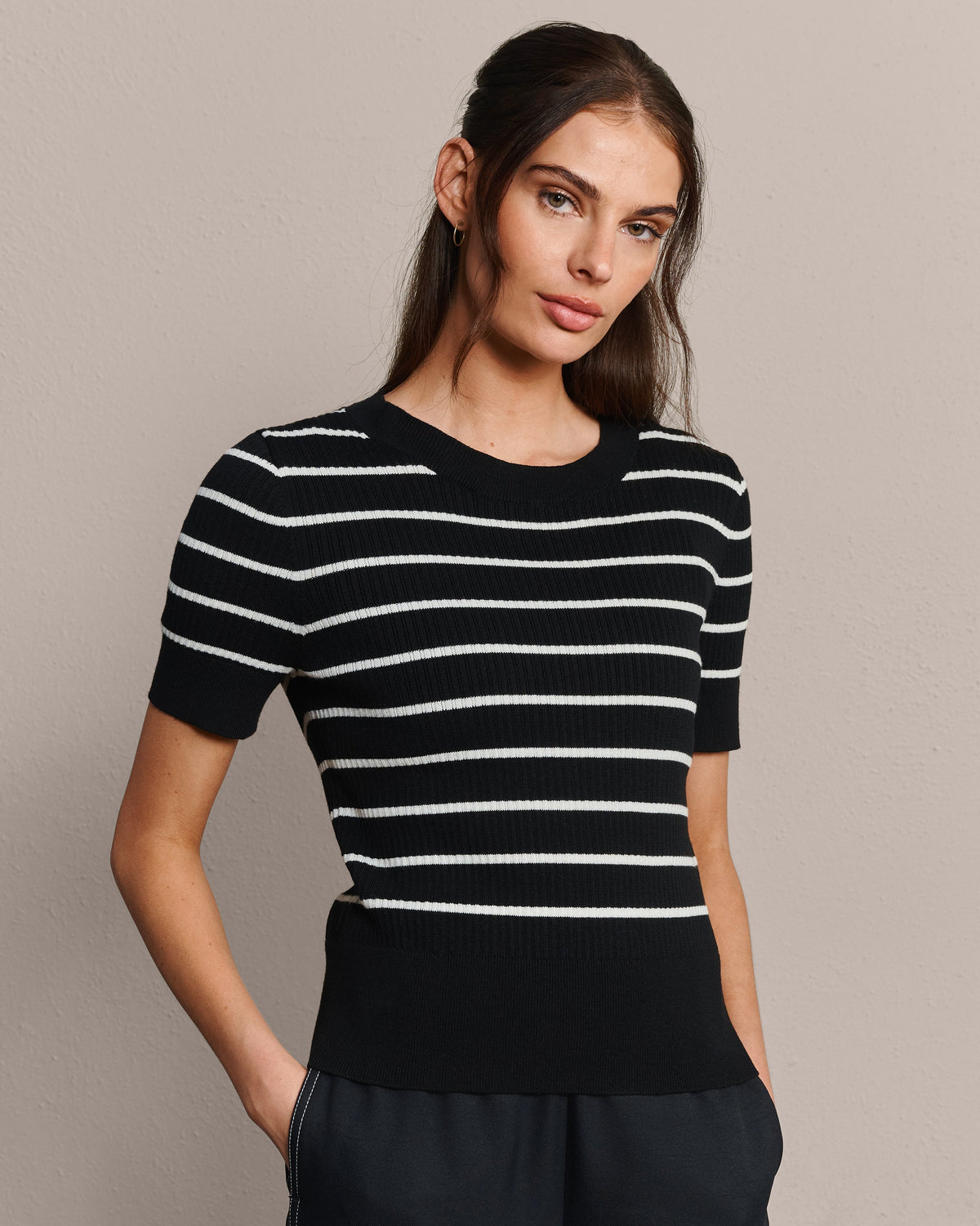 Pure Black Stripe - Front