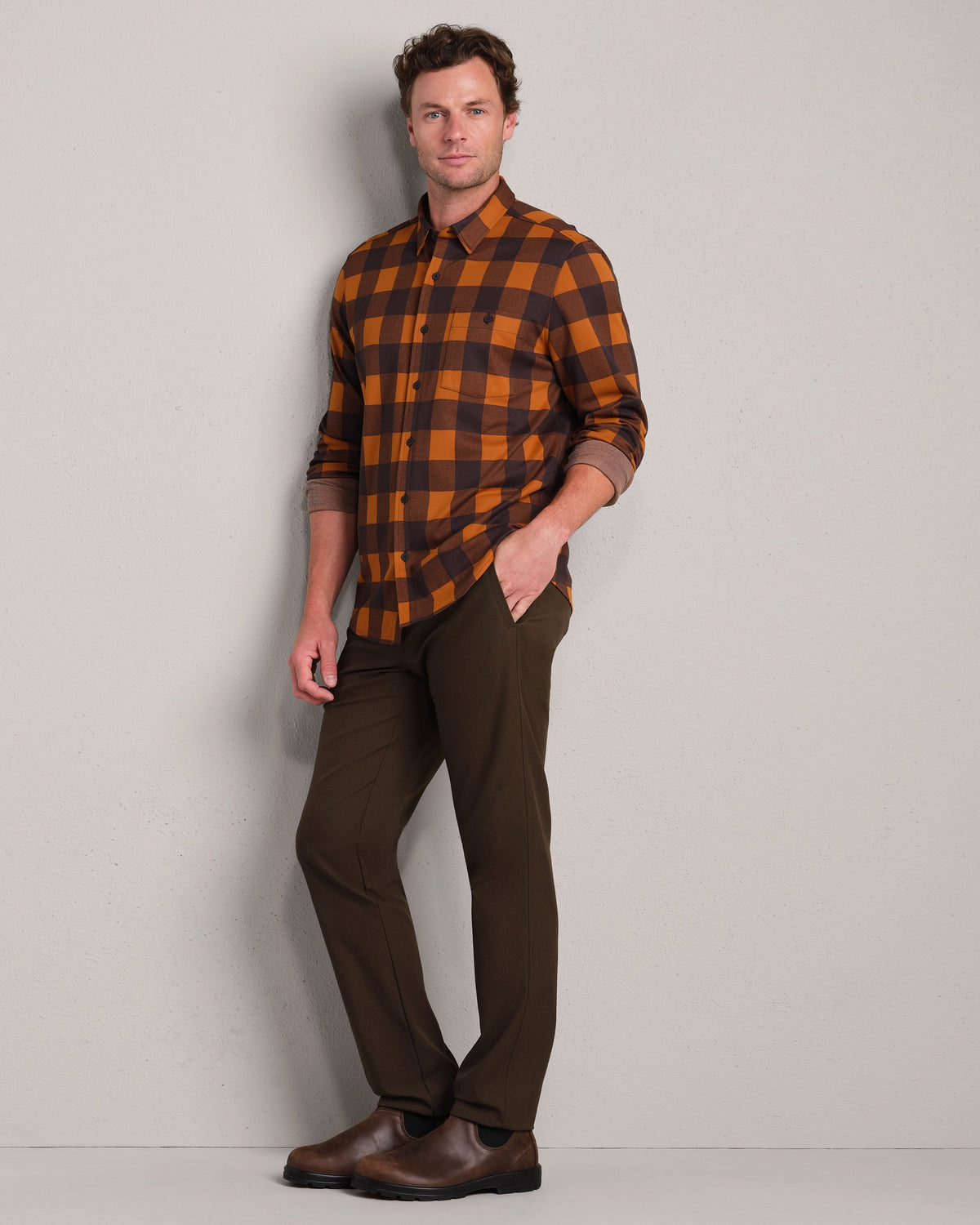 Dark Caramel/Dark Espresso Buffalo Check - Back