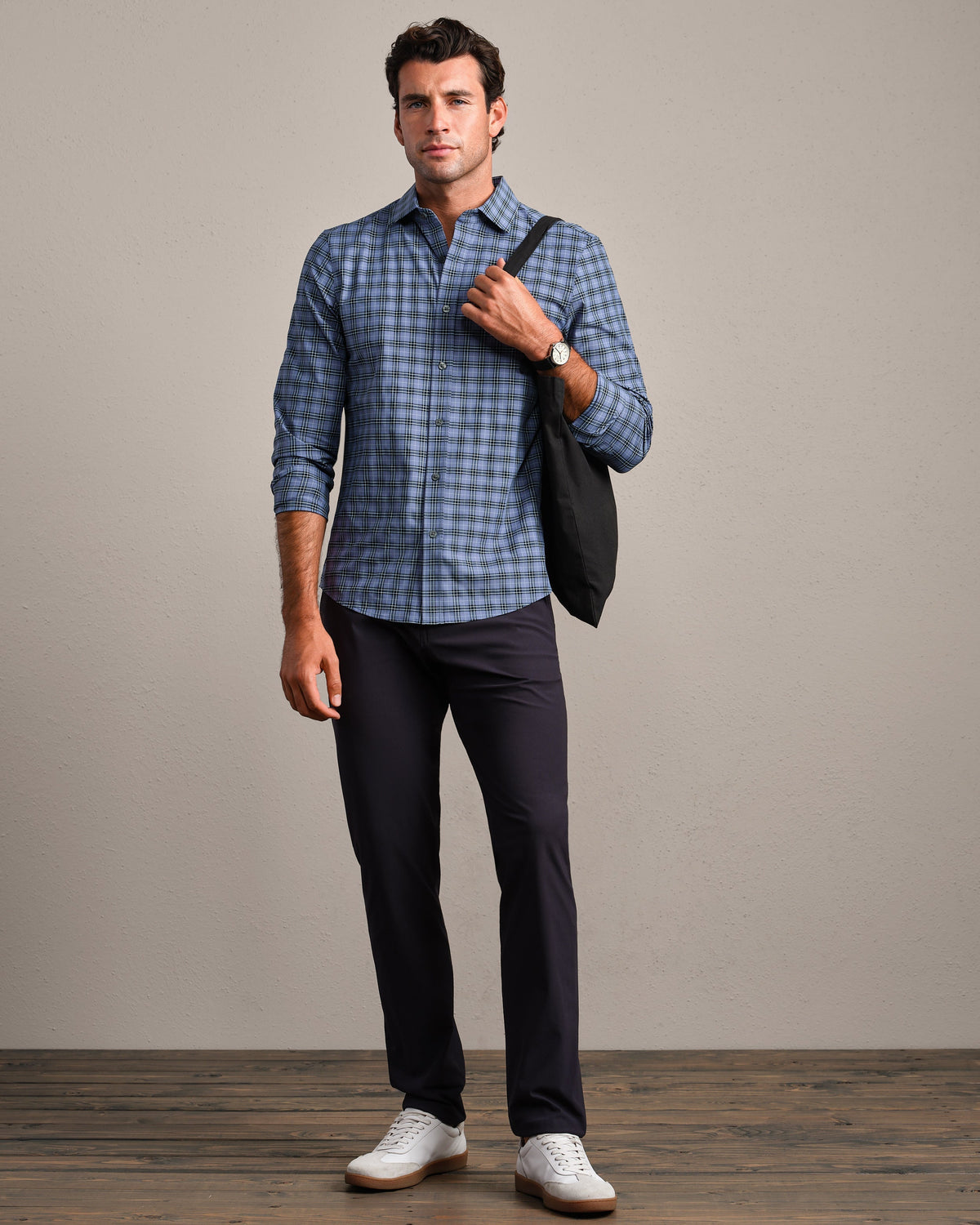 Vintage Indigo Plaid - Back
