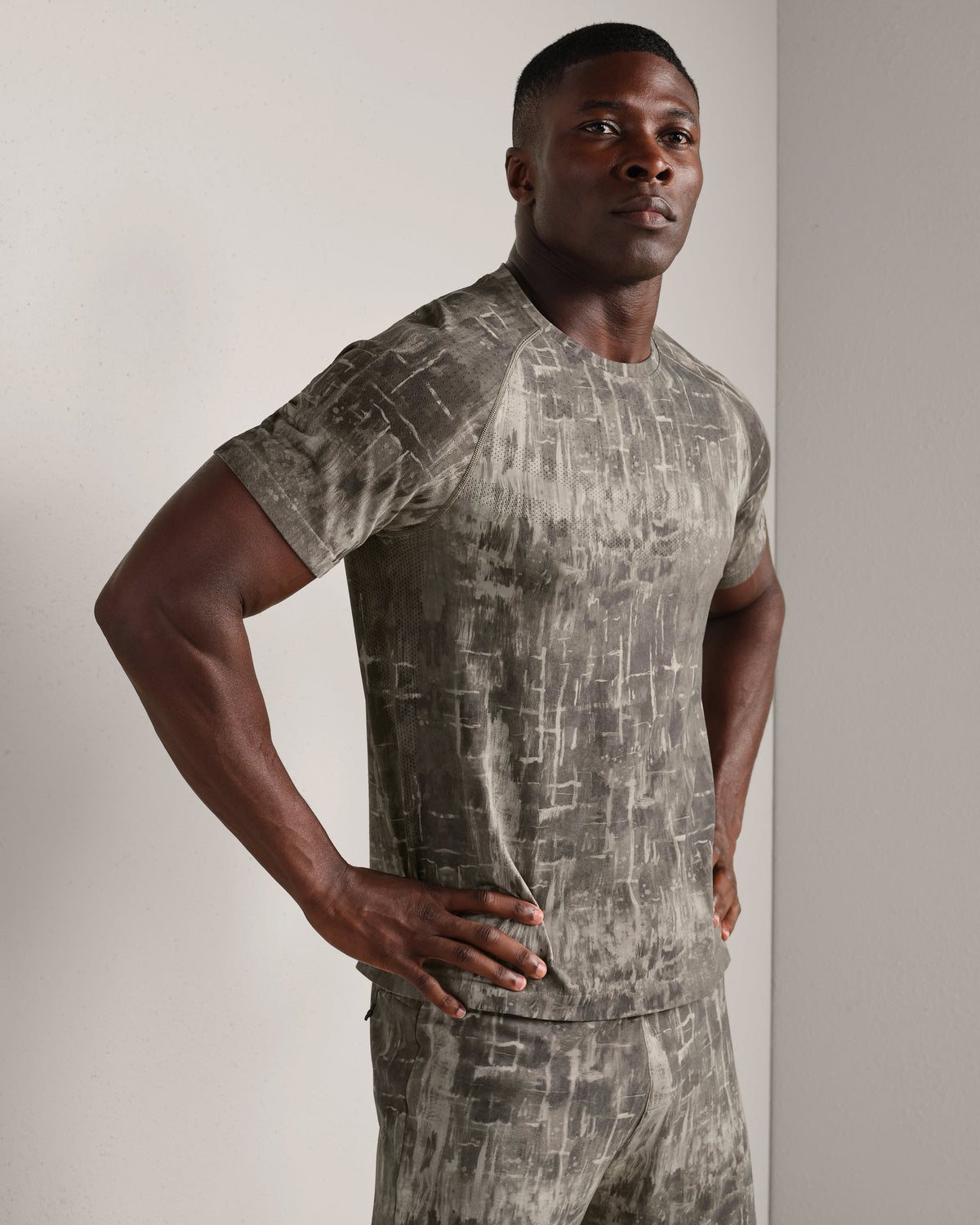 Fatigue Green Washed Print - Front