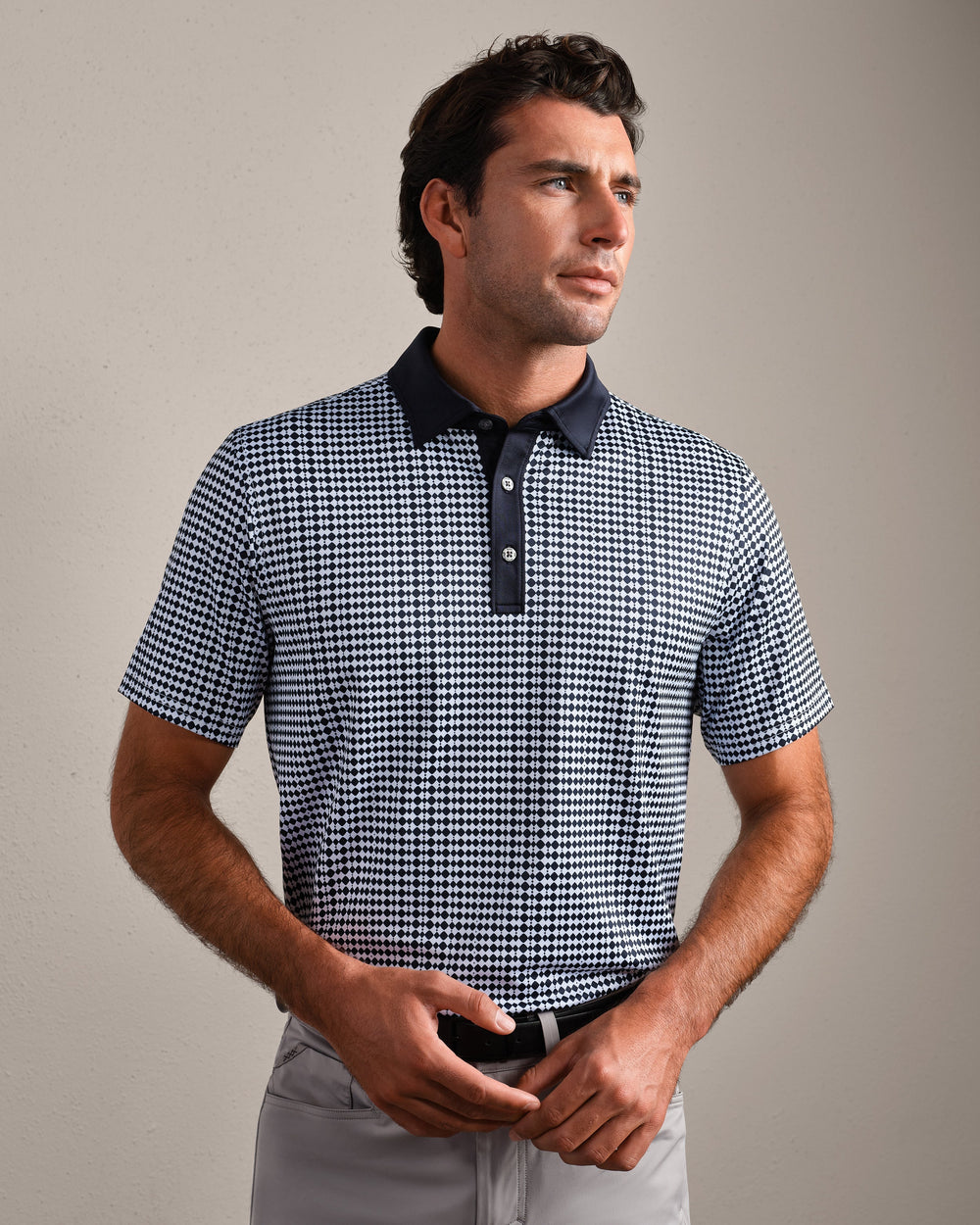 True Navy Wavy Geo - Front