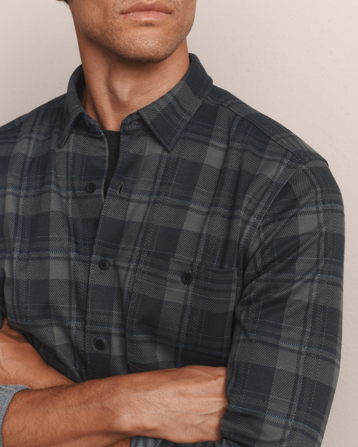 Pure Black Buffalo Plaid