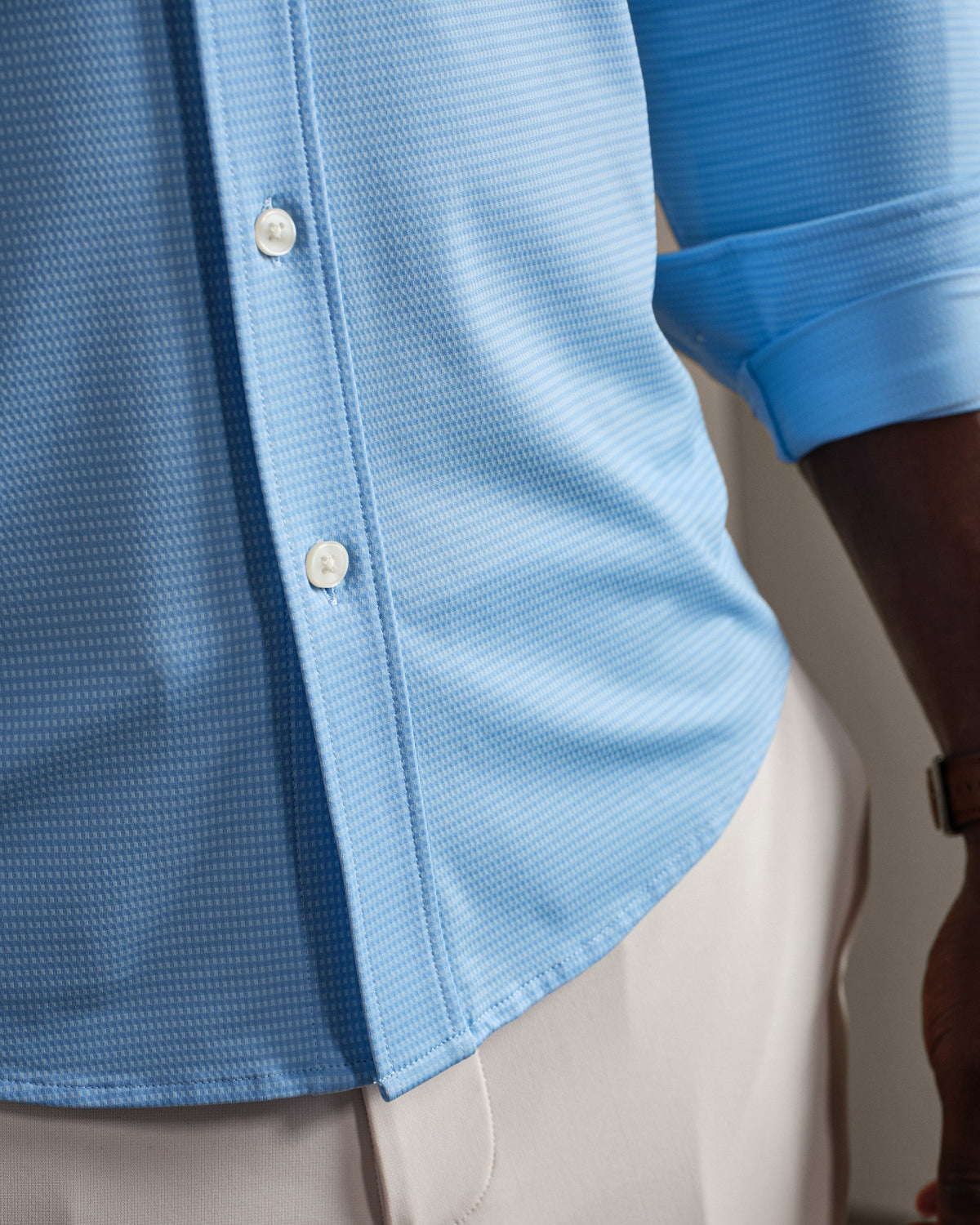 French Blue Micro Gingham