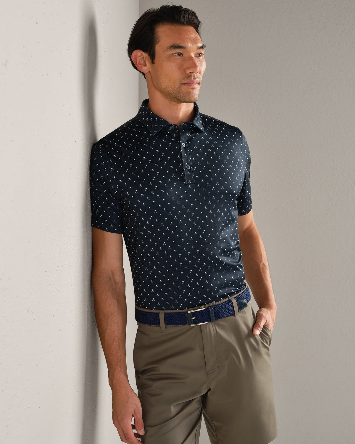 True Navy/White Club Print - Front