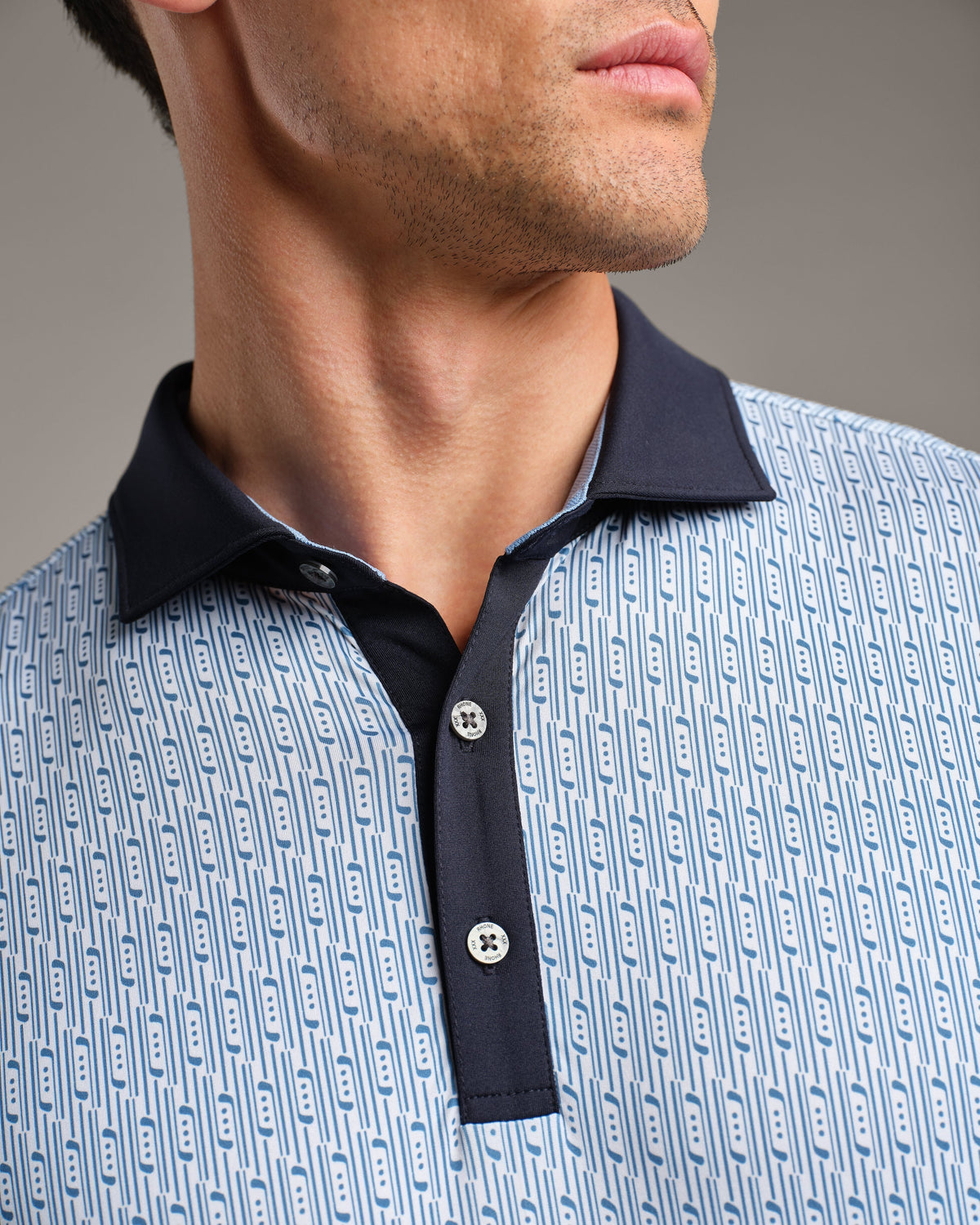 Blue Stone/White Club Print