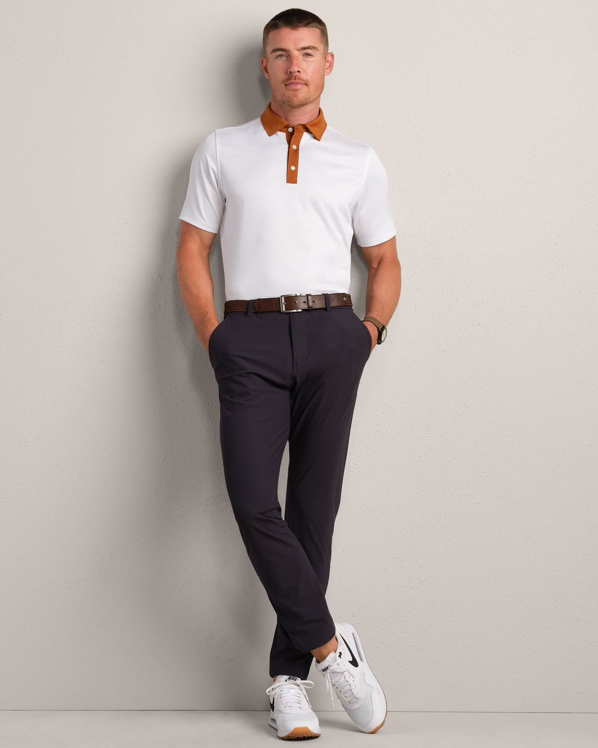 Dark Caramel/White Houndstooth - Back