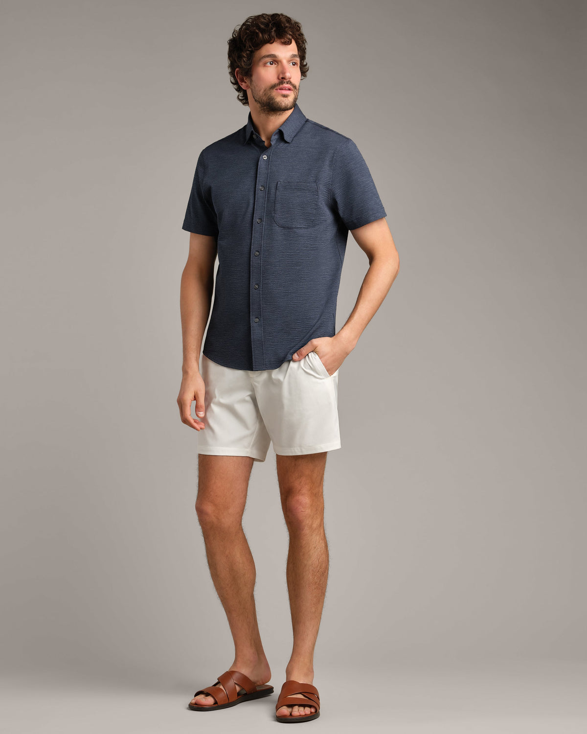 Navy Chambray - Back