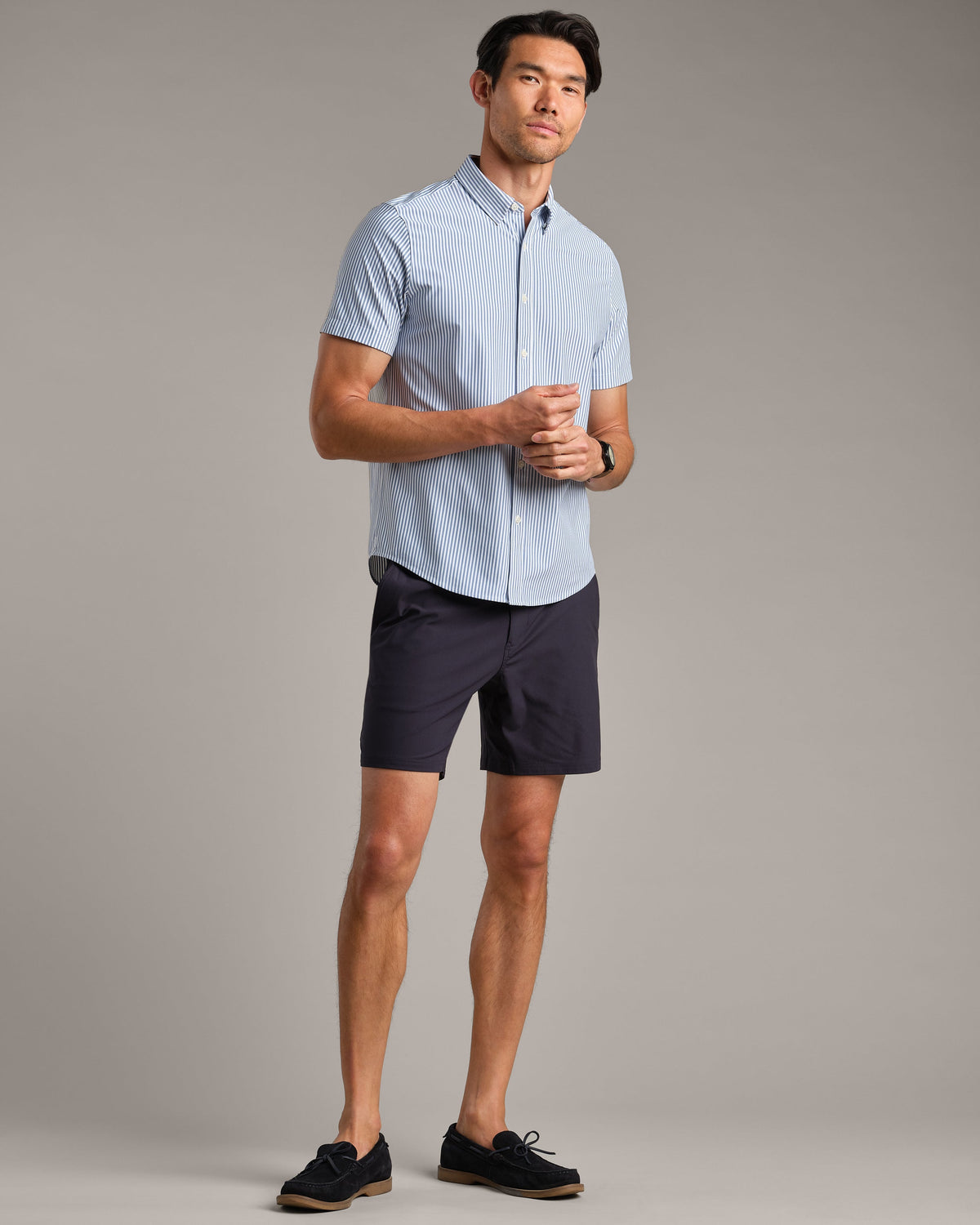 Dark Blue Wide Stripe - Back