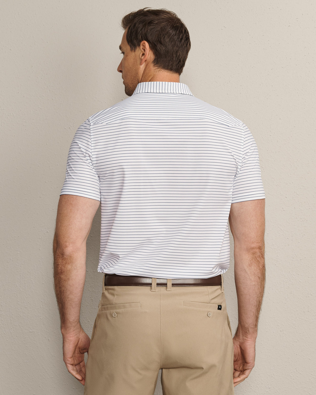 White/Navy Pinstripe