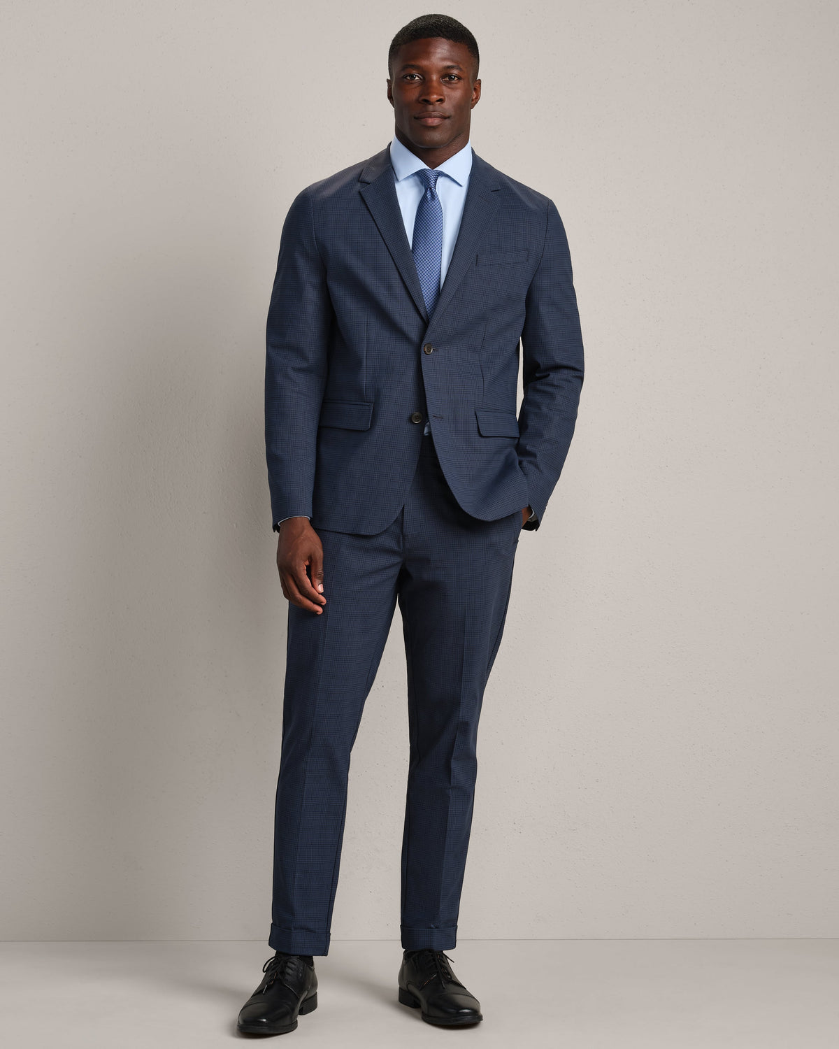True Navy Glen Plaid - Back