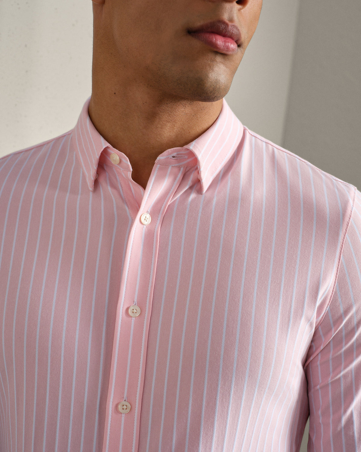 Light Pink Oxford Stripe