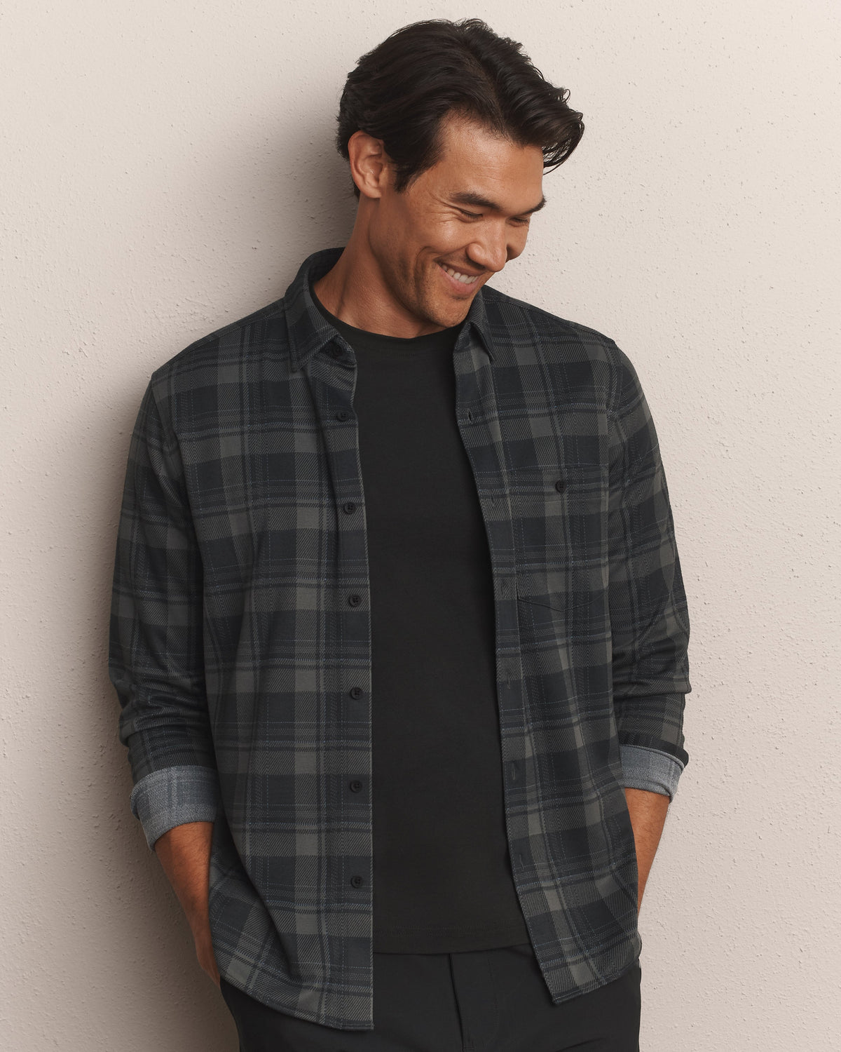 Pure Black Buffalo Plaid - Front