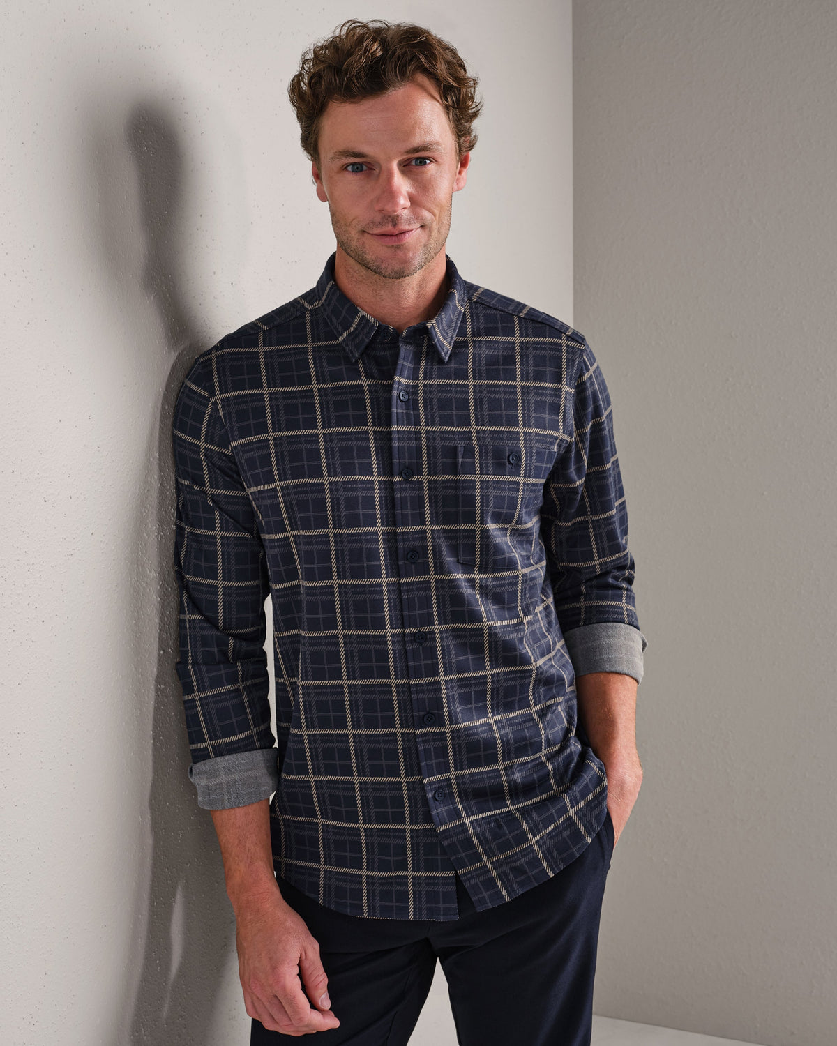 Fatigue Green/True Navy Plaid - Front
