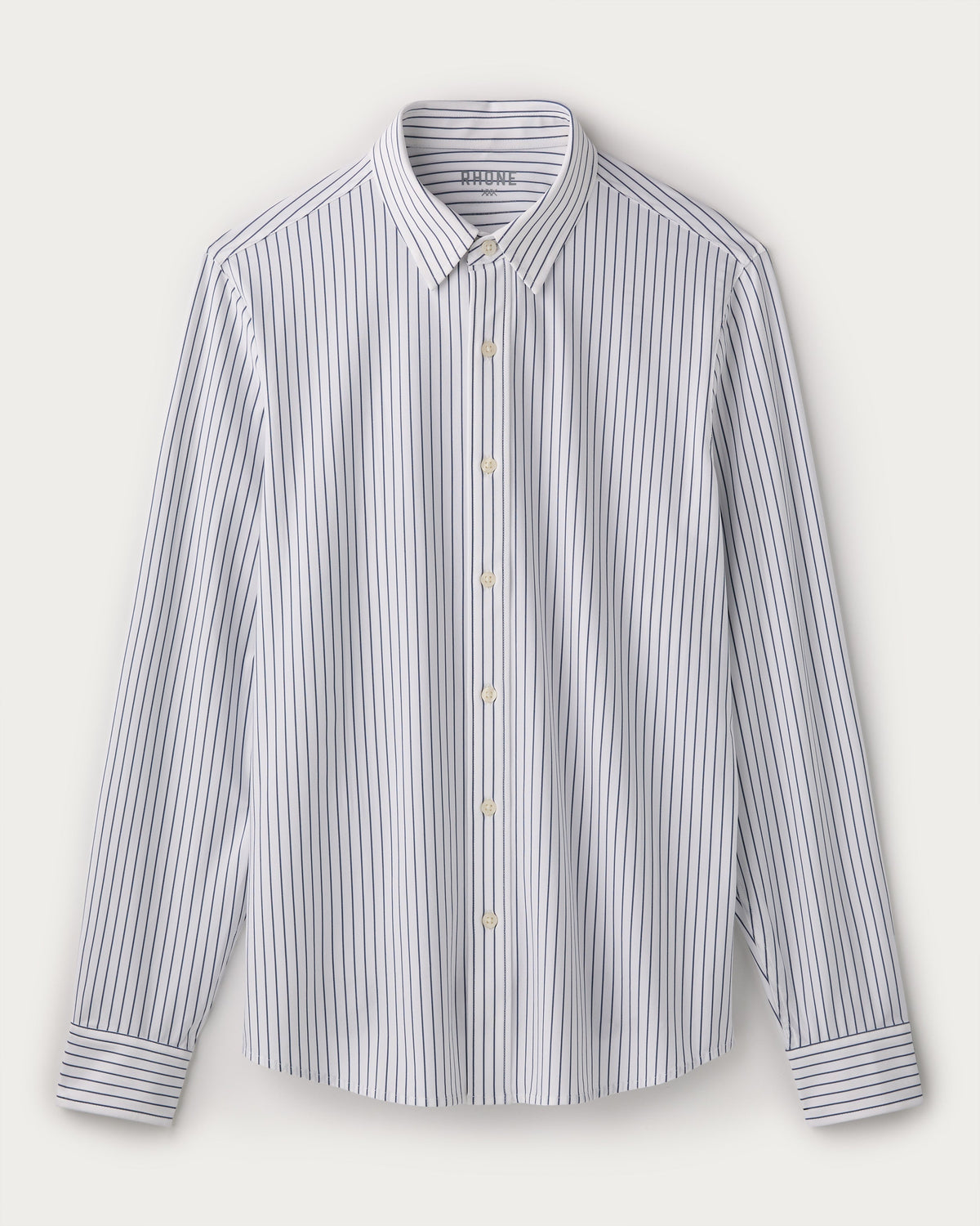 White/Navy Pinstripe