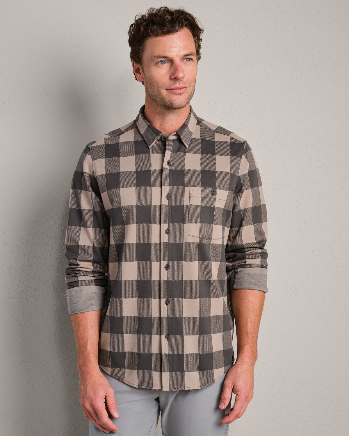 Foggy Taupe/Iron Buffalo Check - Front