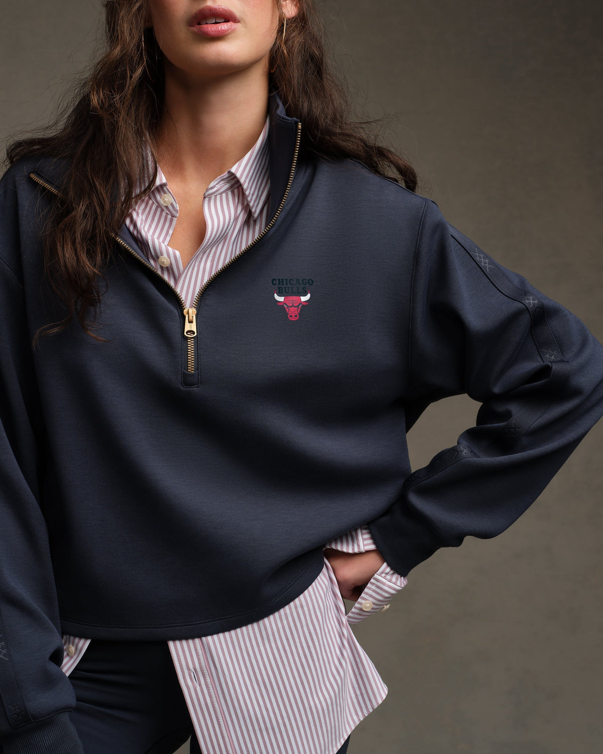 [NBA team=Chicago Bulls] Navy Blue:Chicago Bulls - Back