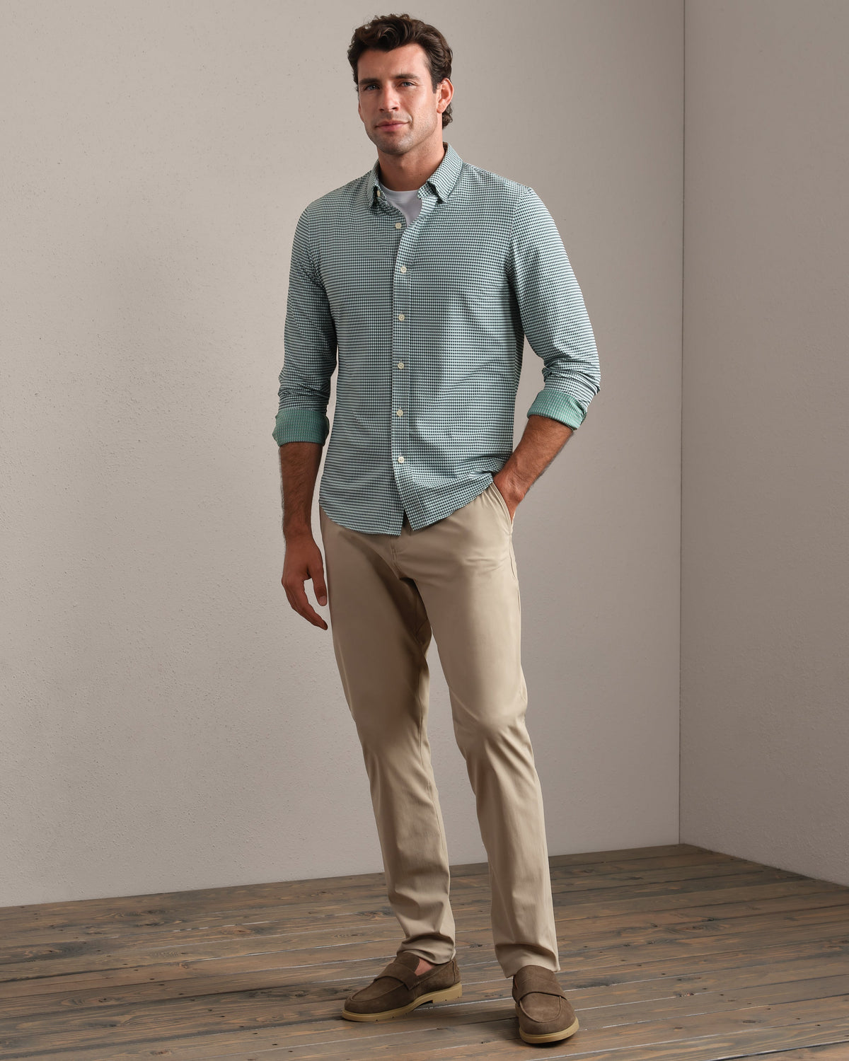 Fern Green/Navy Gingham