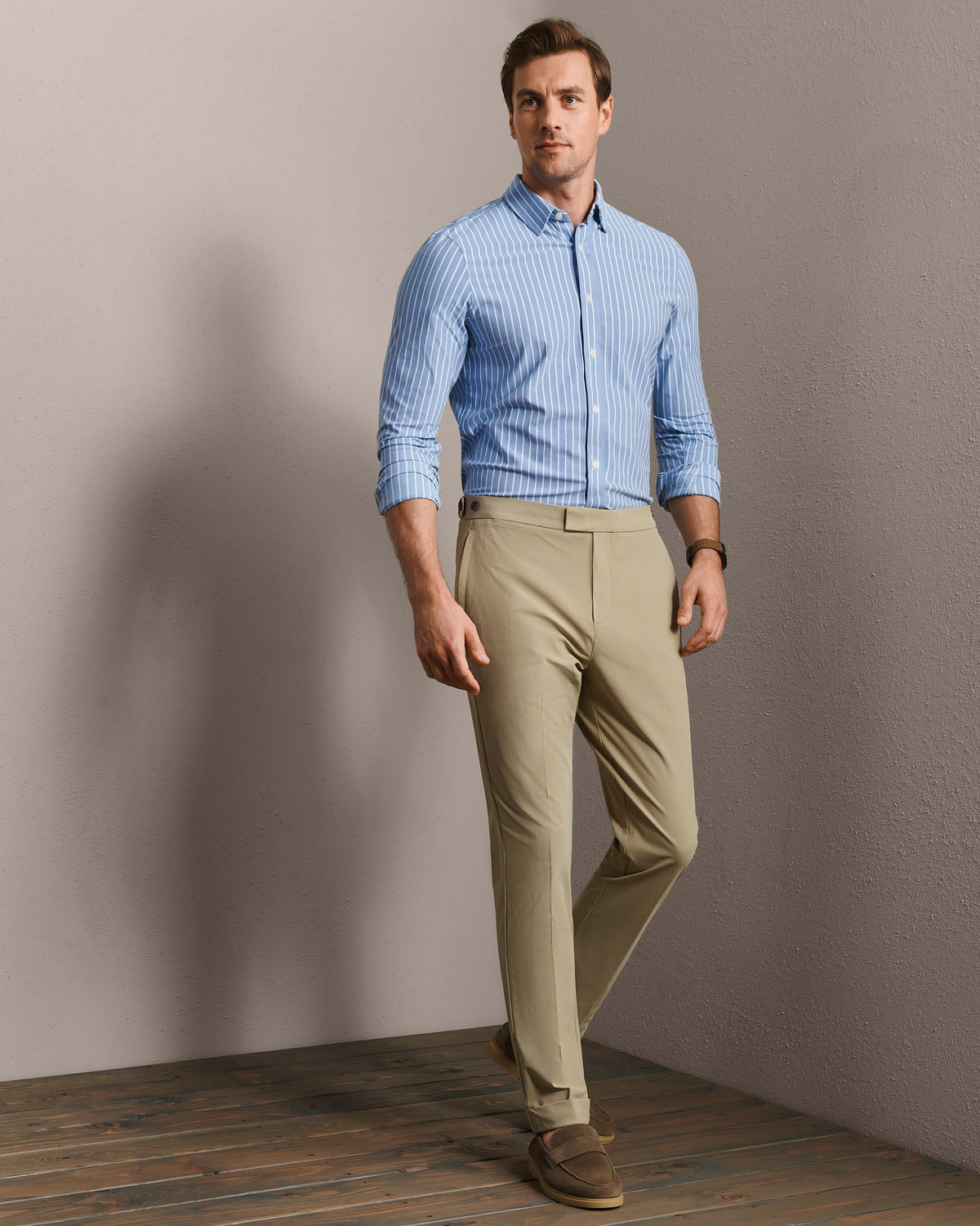 Blue Oxford Stripe