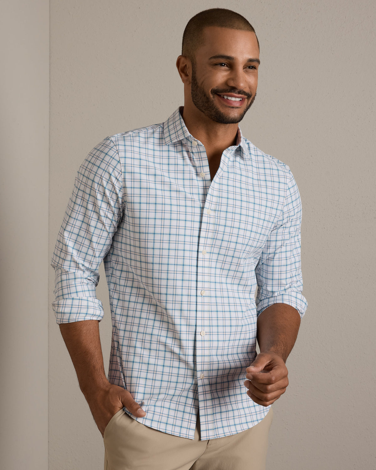 Pink Calcite Plaid - Front