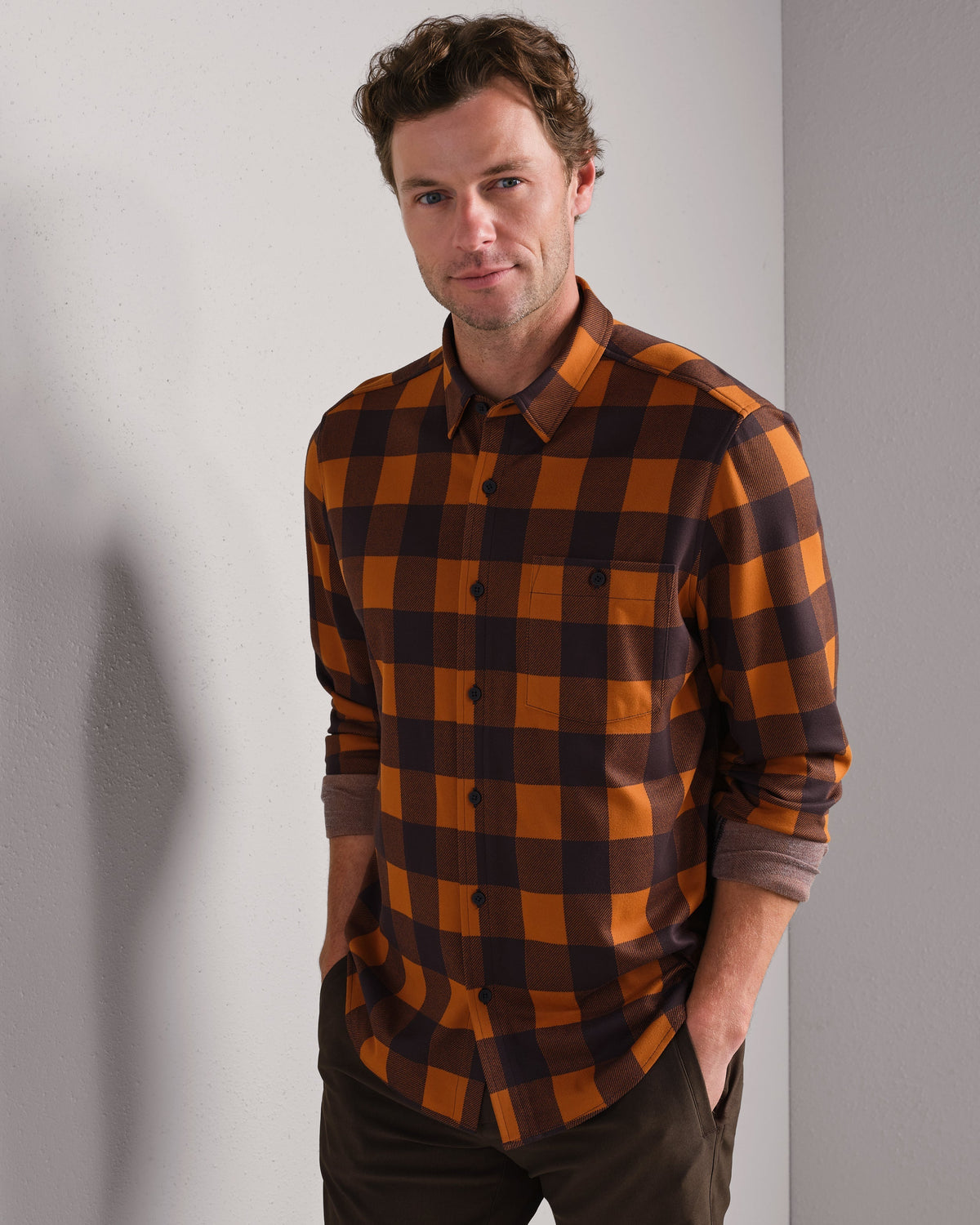 Dark Caramel/Dark Espresso Buffalo Check - Front