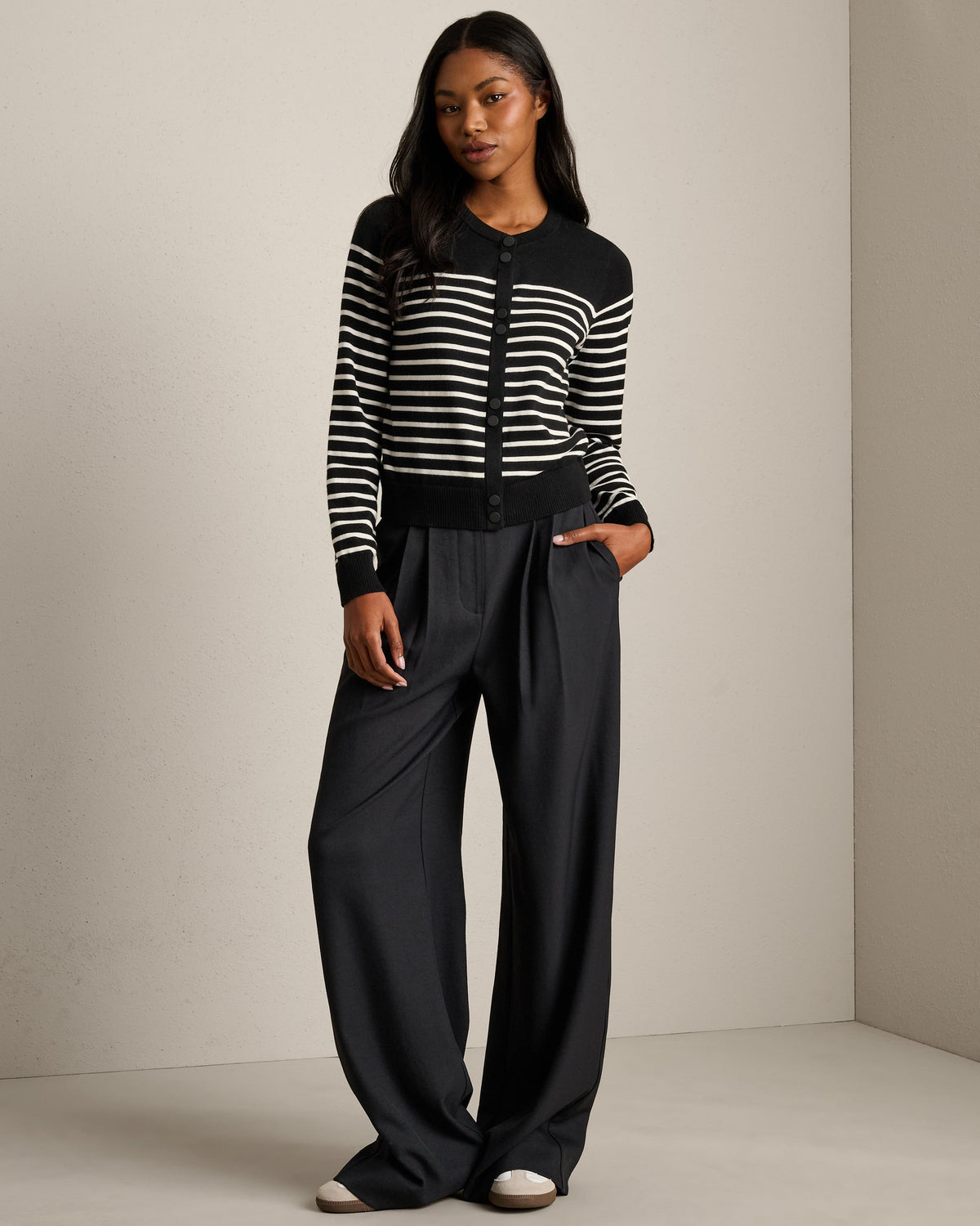 Pure Black Stripe - Back