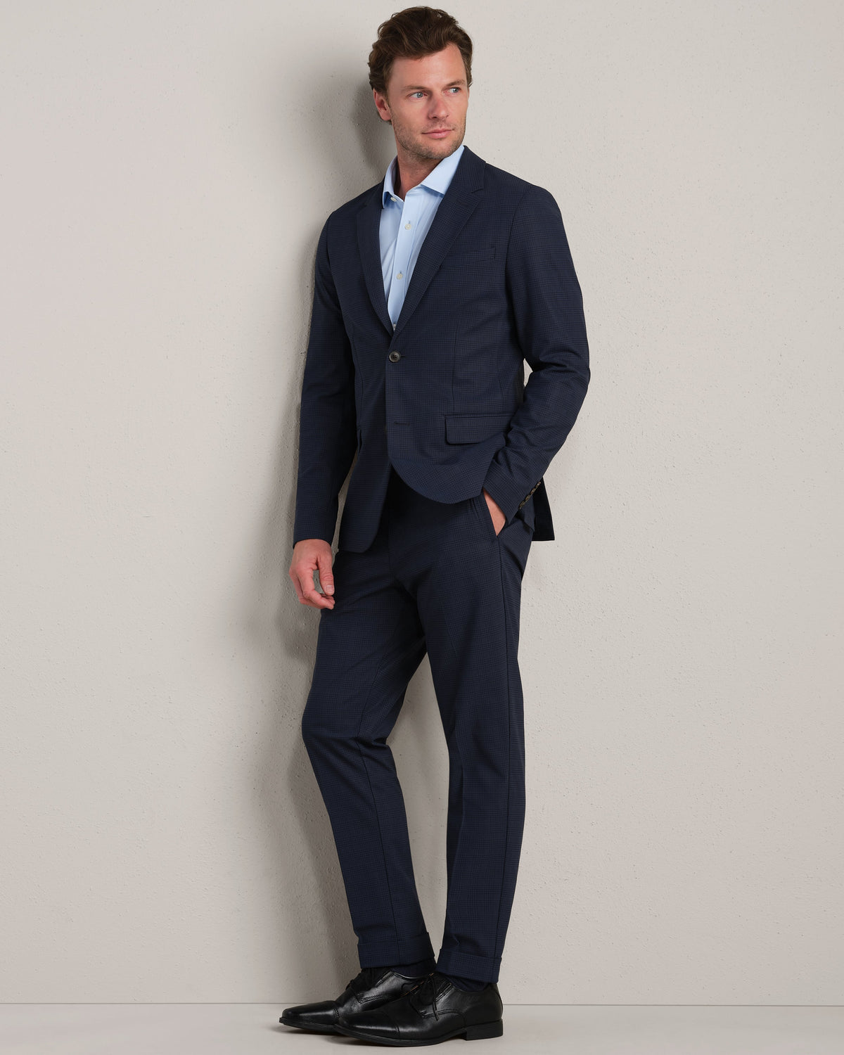 True Navy Glen Plaid - Back